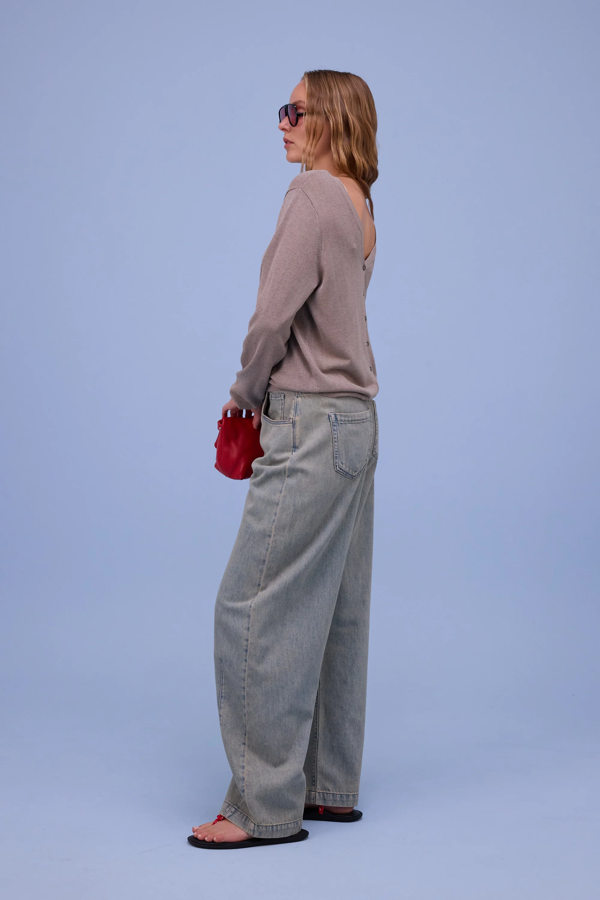 Hivan broek in sand denim - Image 2