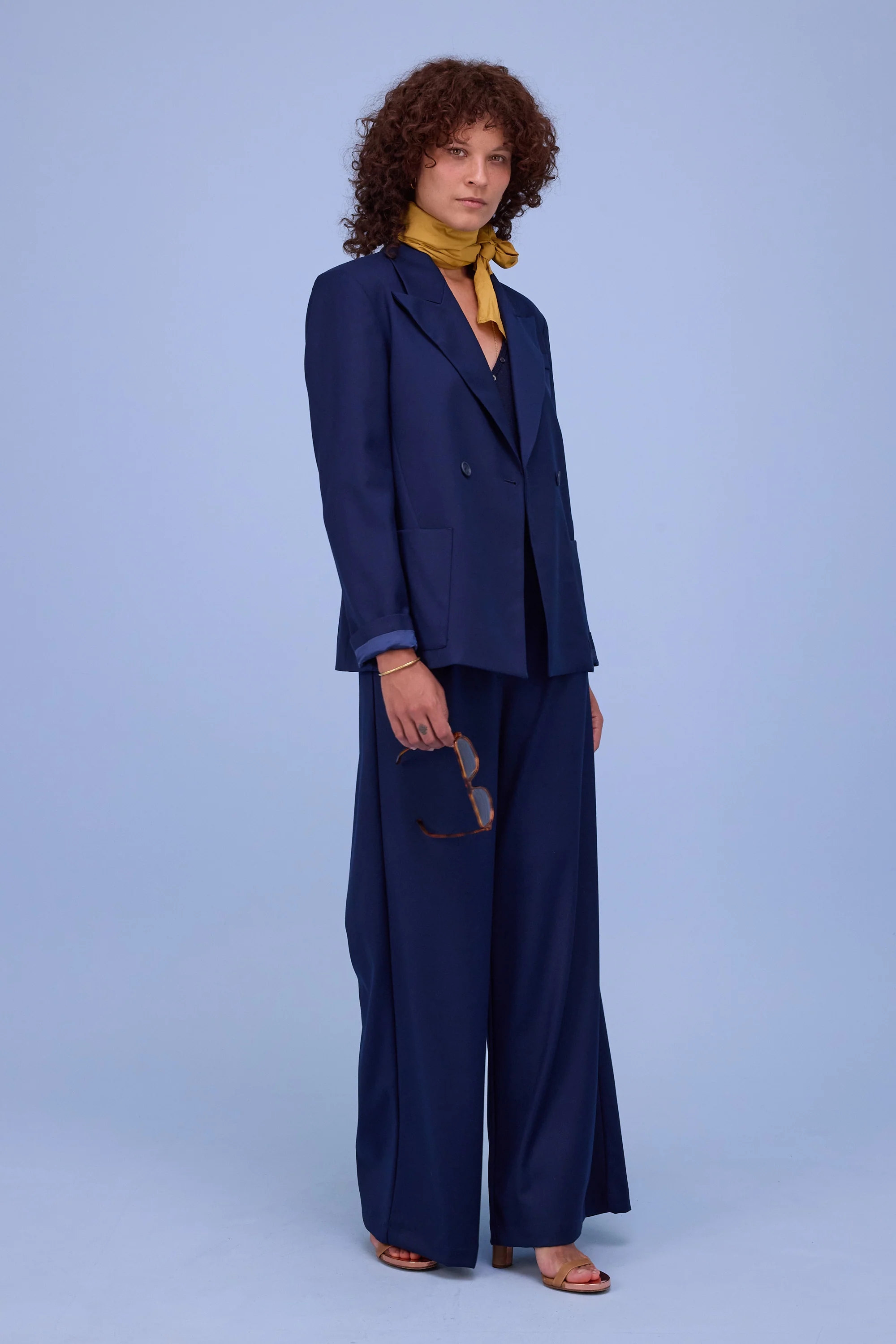 Davos blazer in navy - Image 5