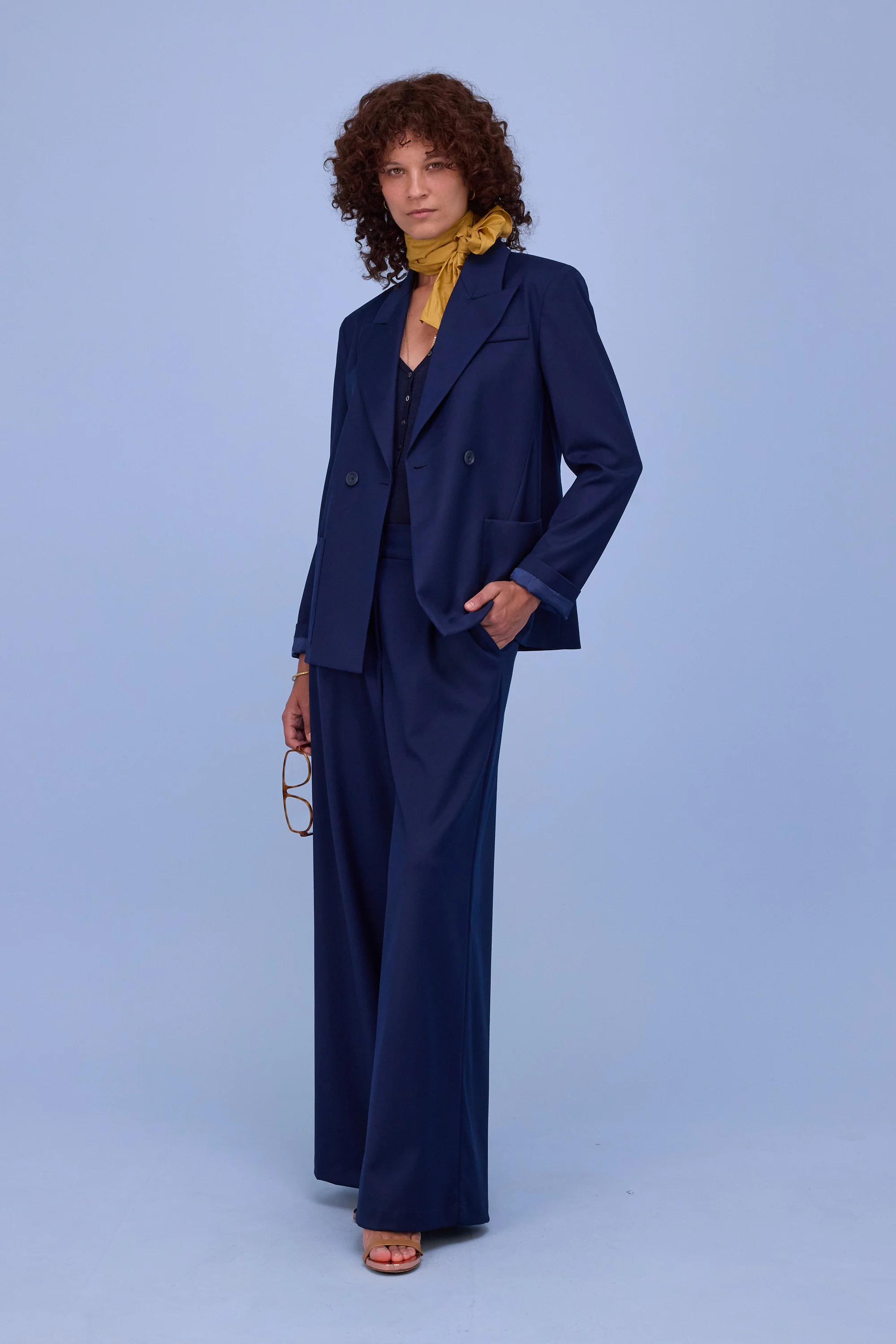 Davos blazer in navy - Image 6