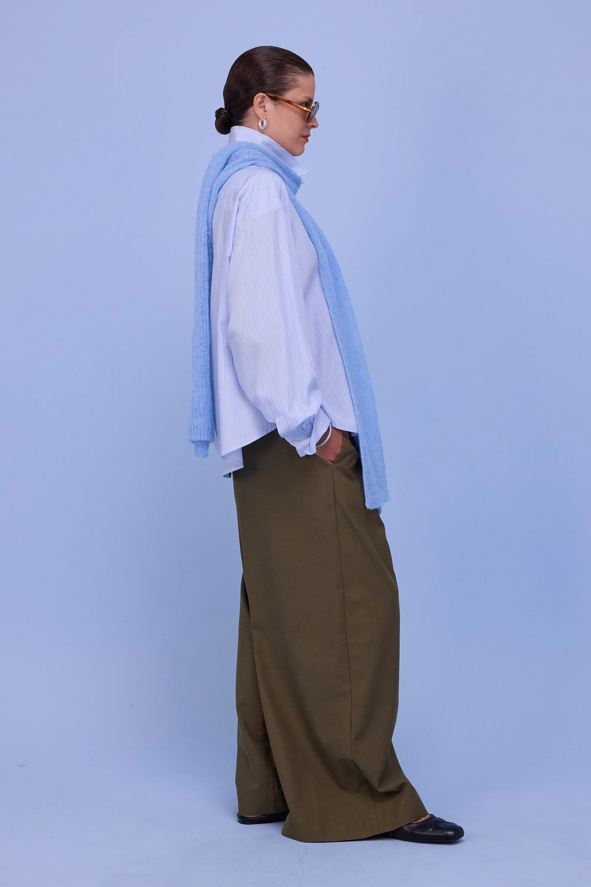 Himi sjaal in chambray blue - Image 3