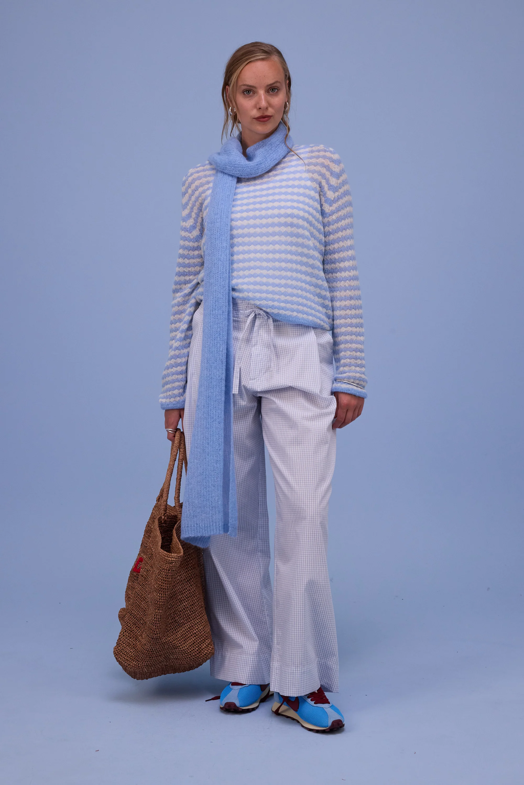 Himi sjaal in chambray blue - Image 4