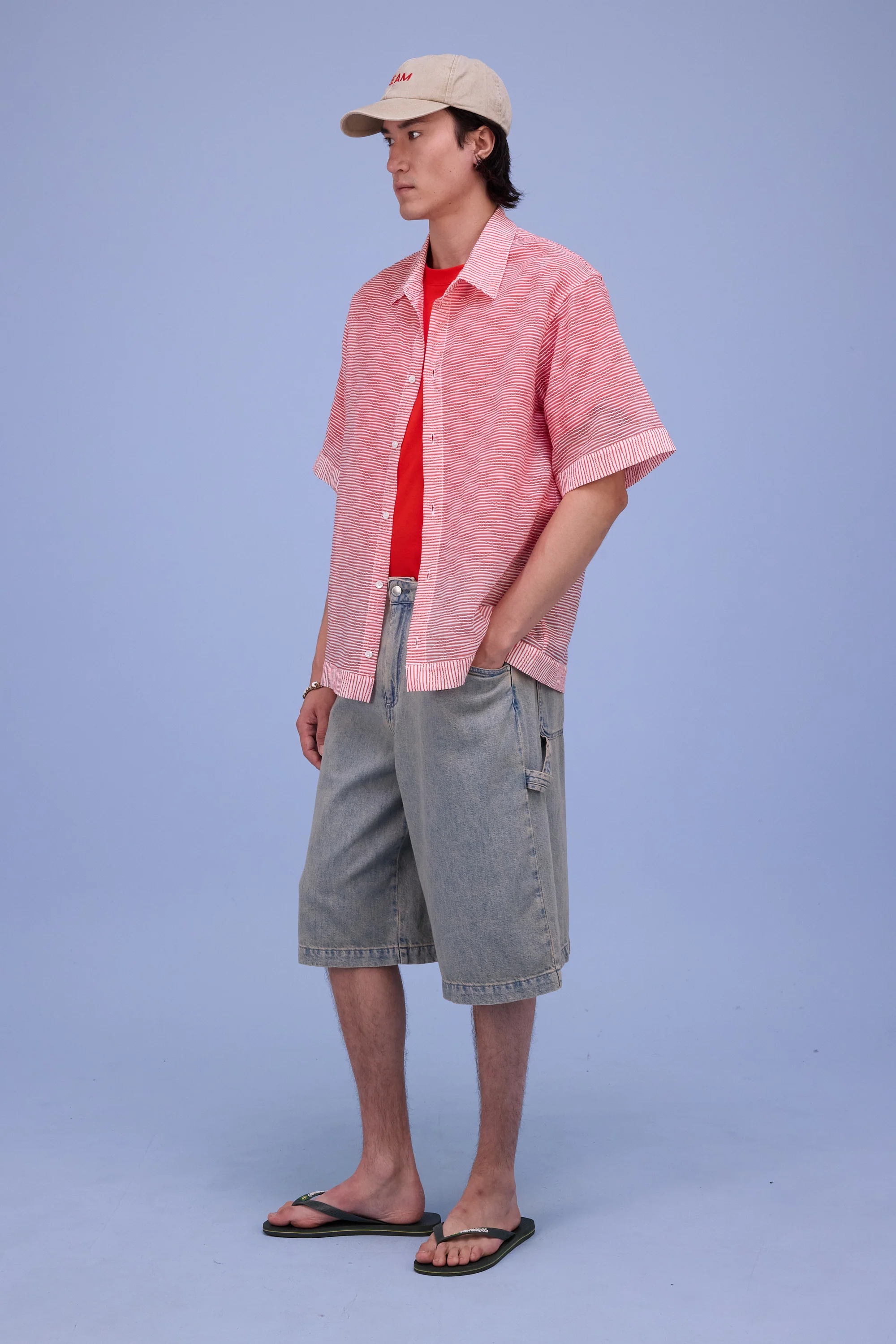 Hensley hemd in red transparant stripes - Image 6