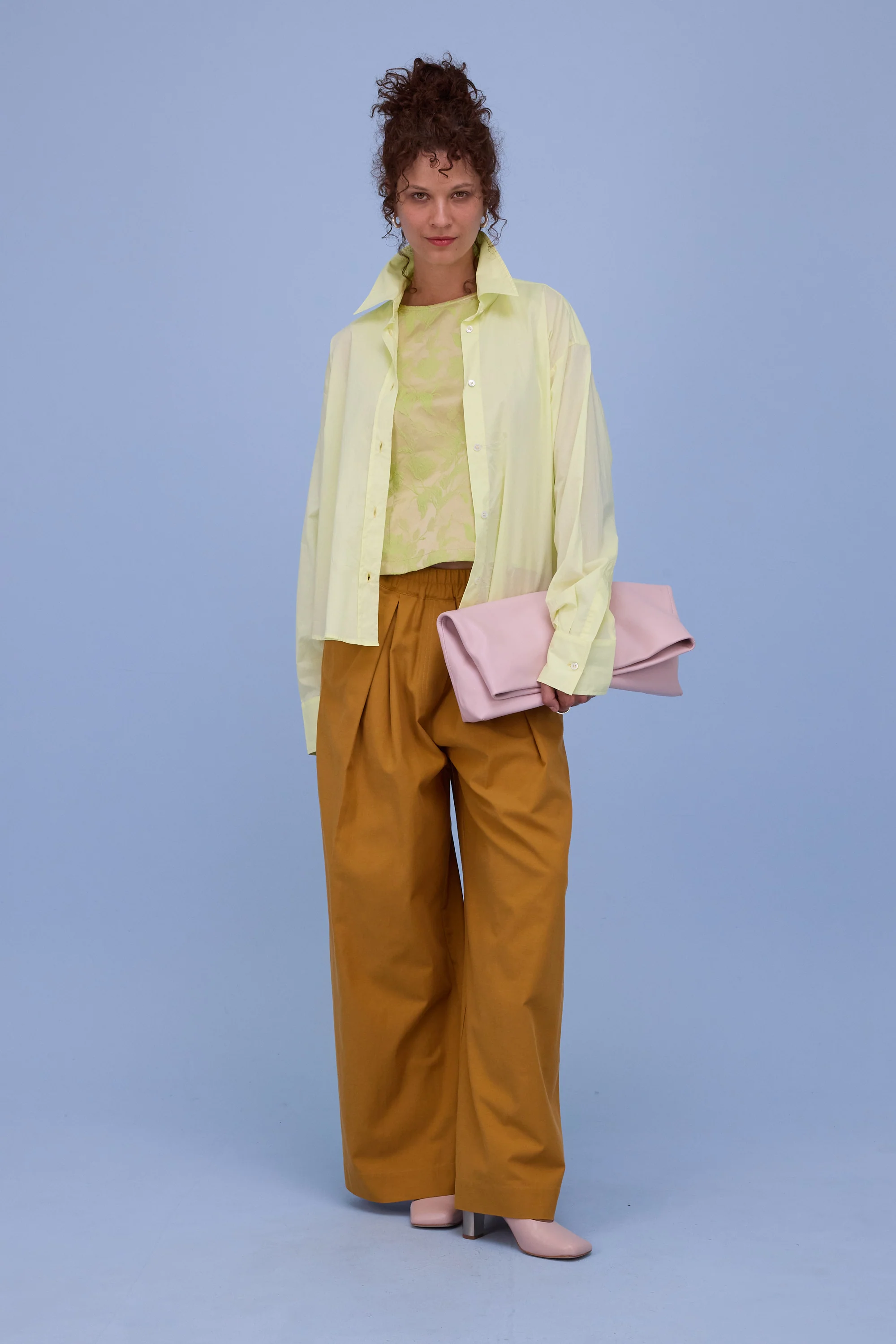Danielle top in lime glow jacquard - Image 5