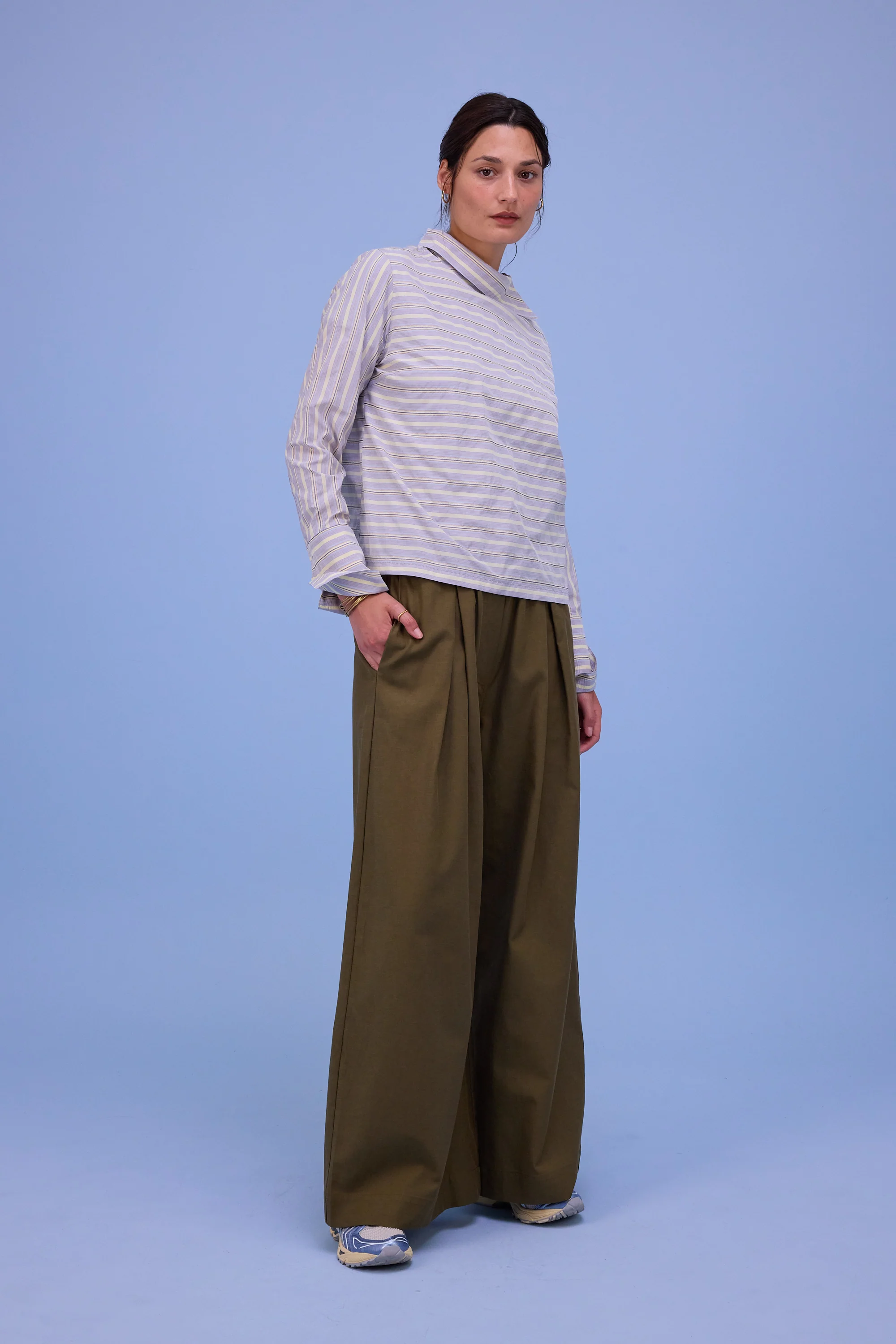 Halle blouse in tender yellow taffeta - Image 2