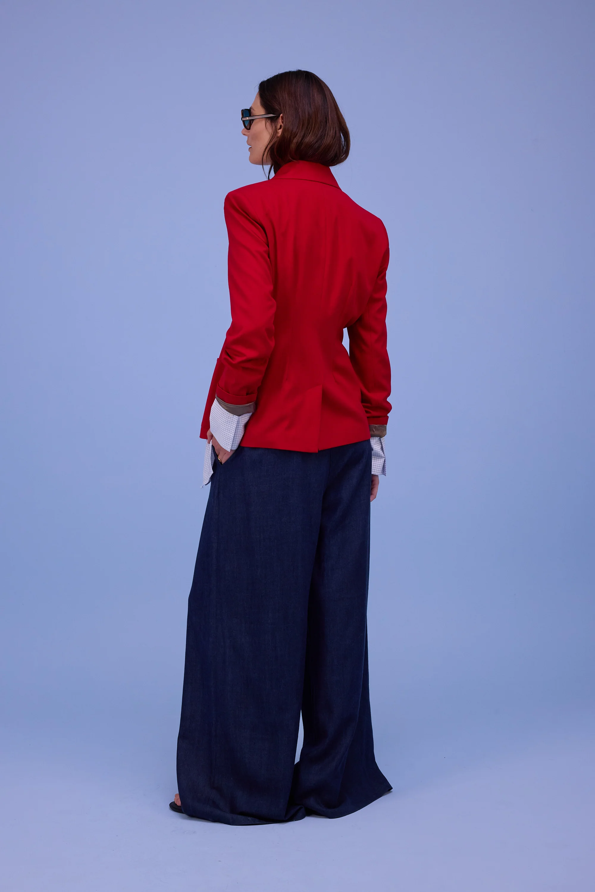 Davos blazer in lipstick red - Image 3