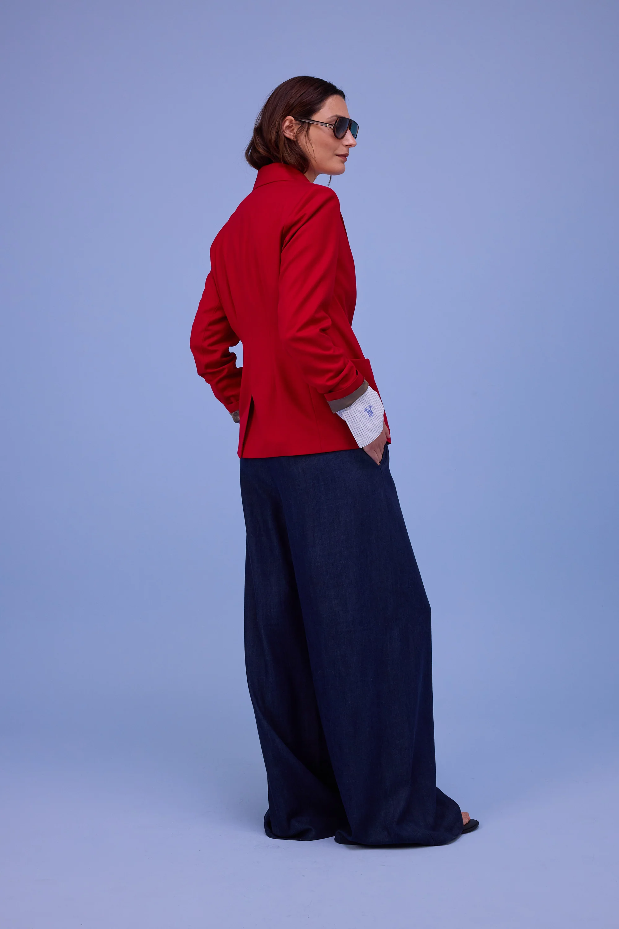 Davos blazer in lipstick red - Image 4