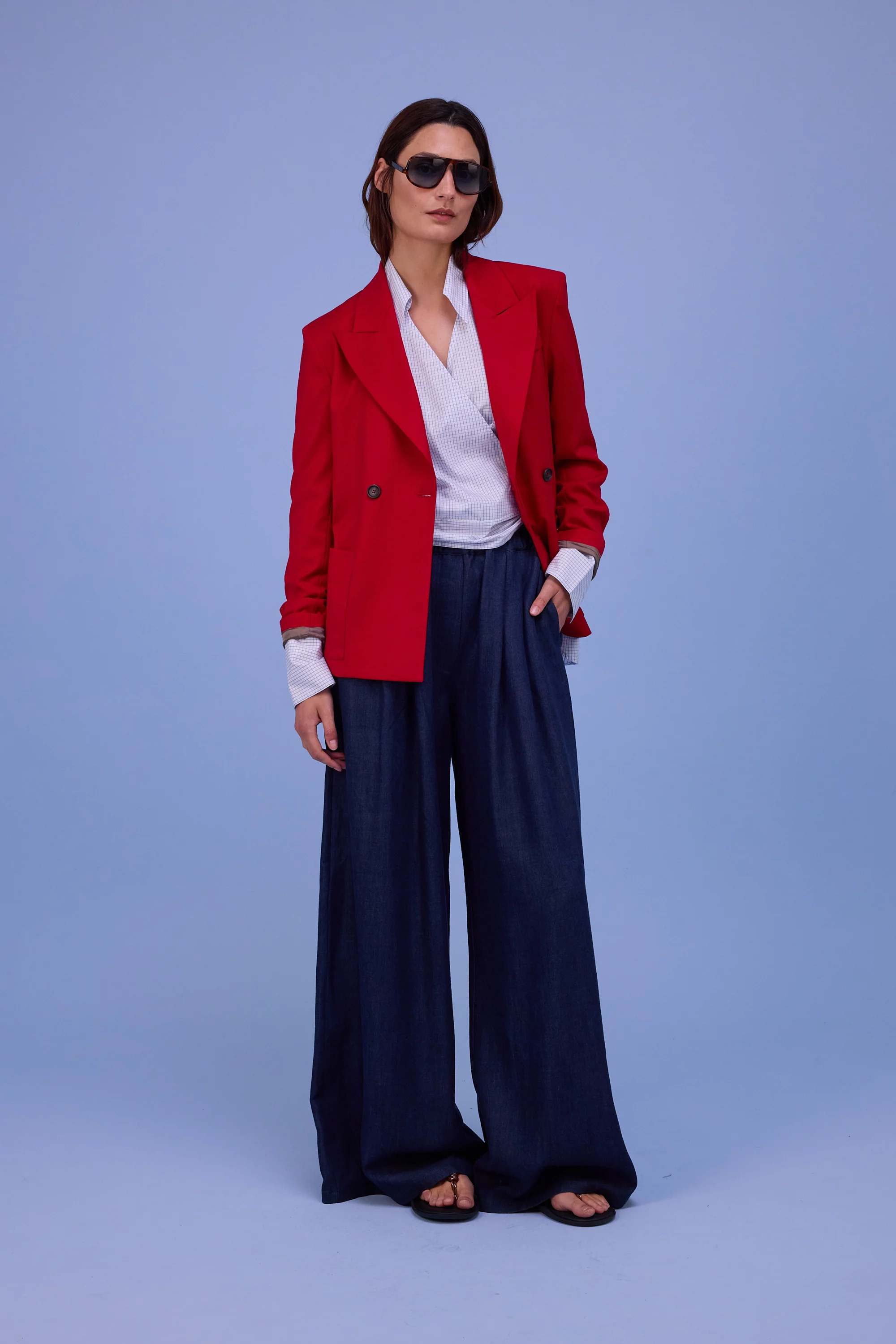 Davos blazer in lipstick red - Image 5