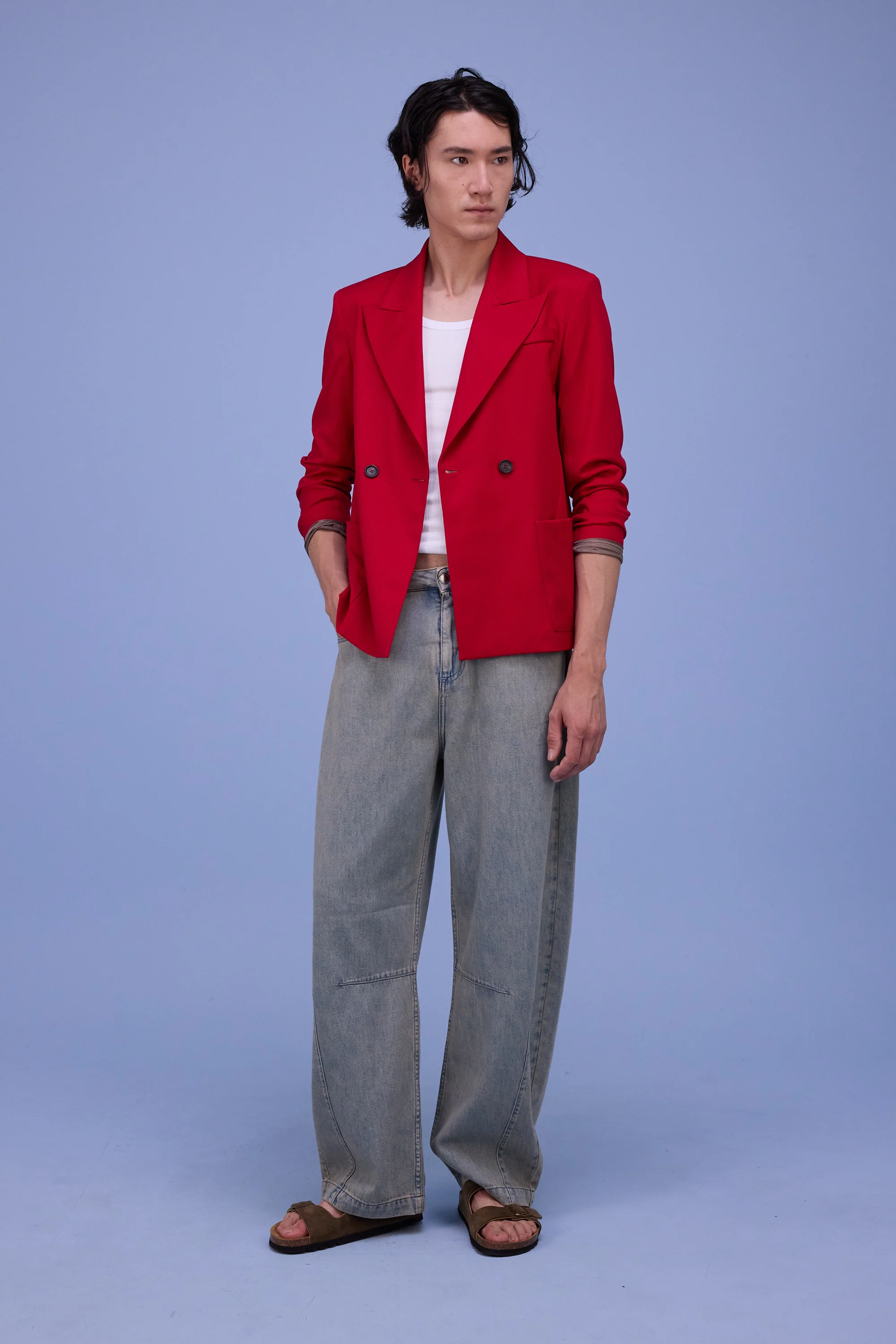 Davos blazer in lipstick red - Image 8