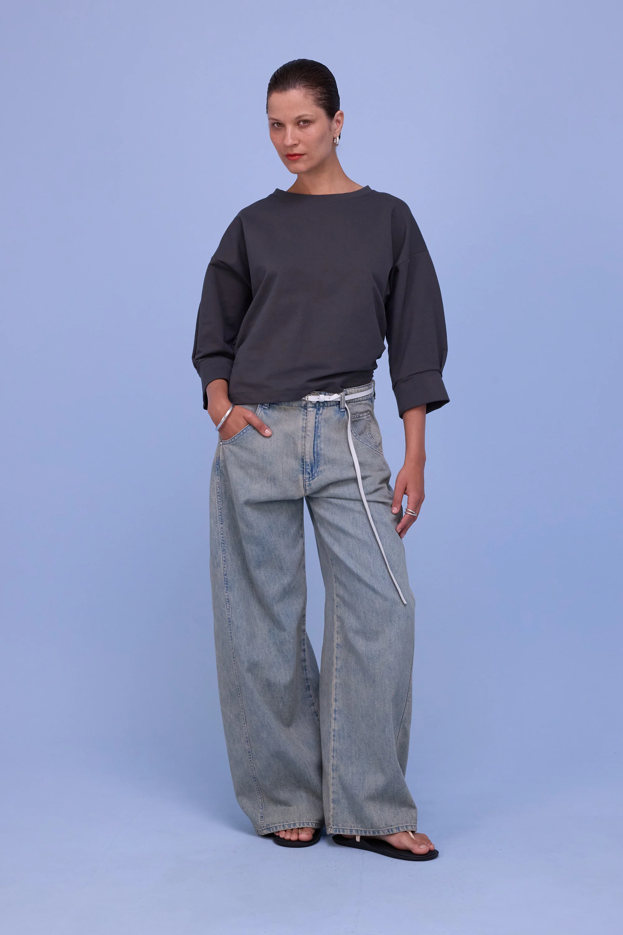 Cava sweater in dark shadow molton - Image 5
