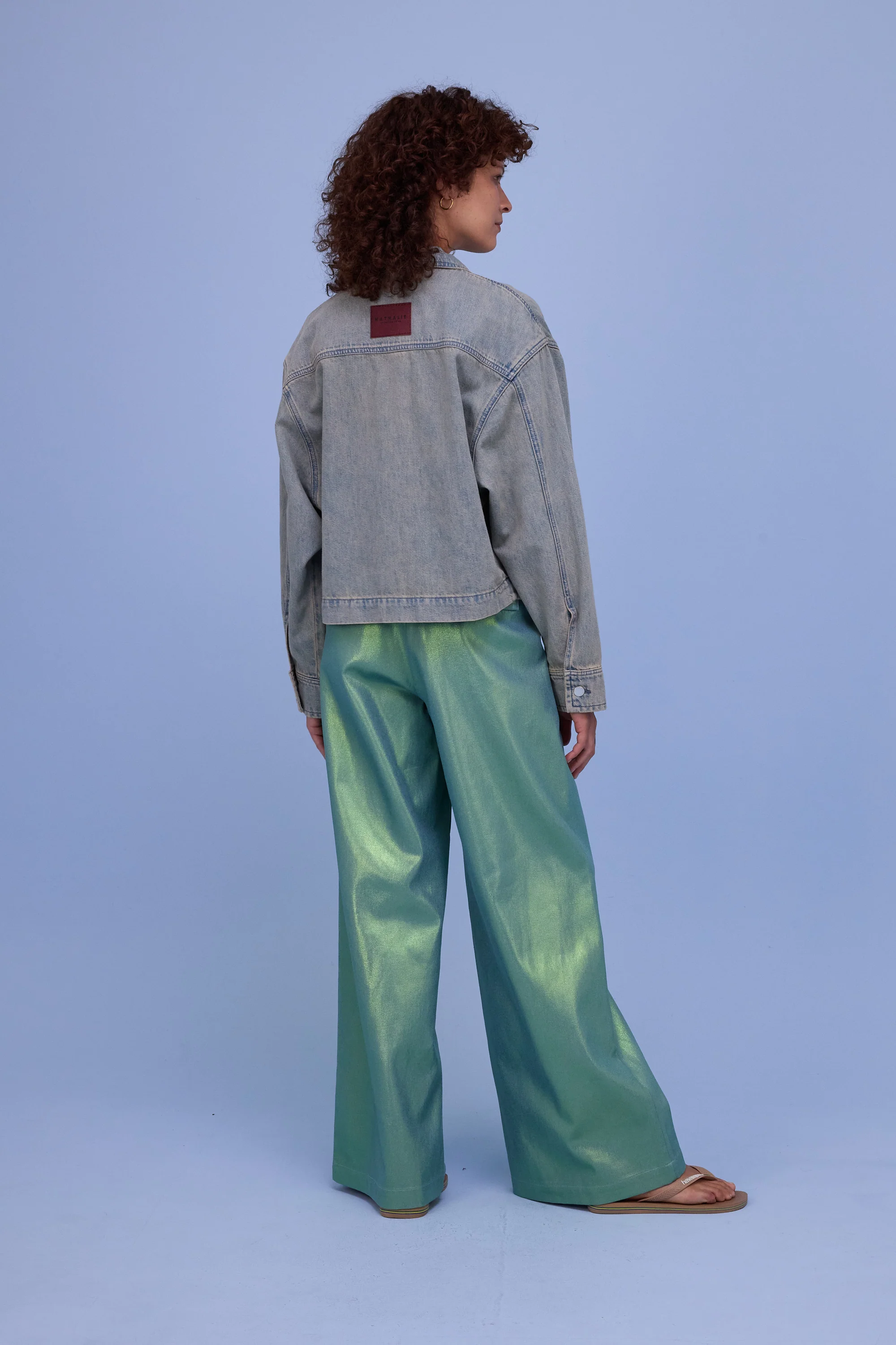 Hervé jasje in sand denim - Image 7