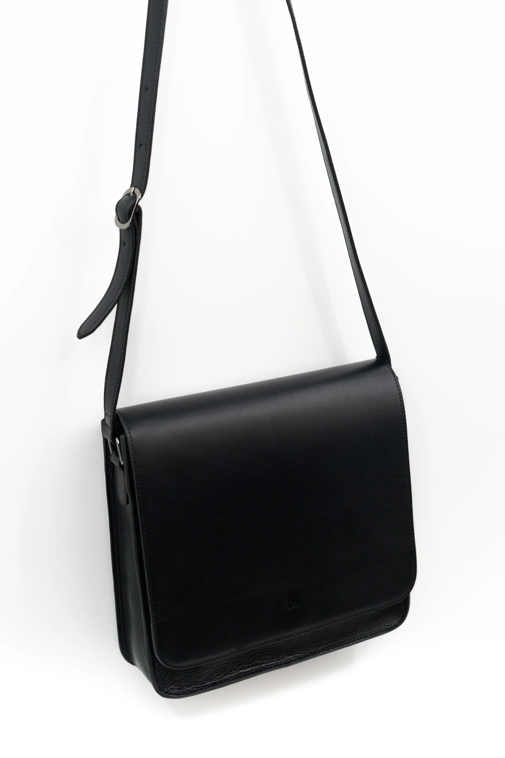 Medium crossbody handtas in zwart nappaleer - Image 7