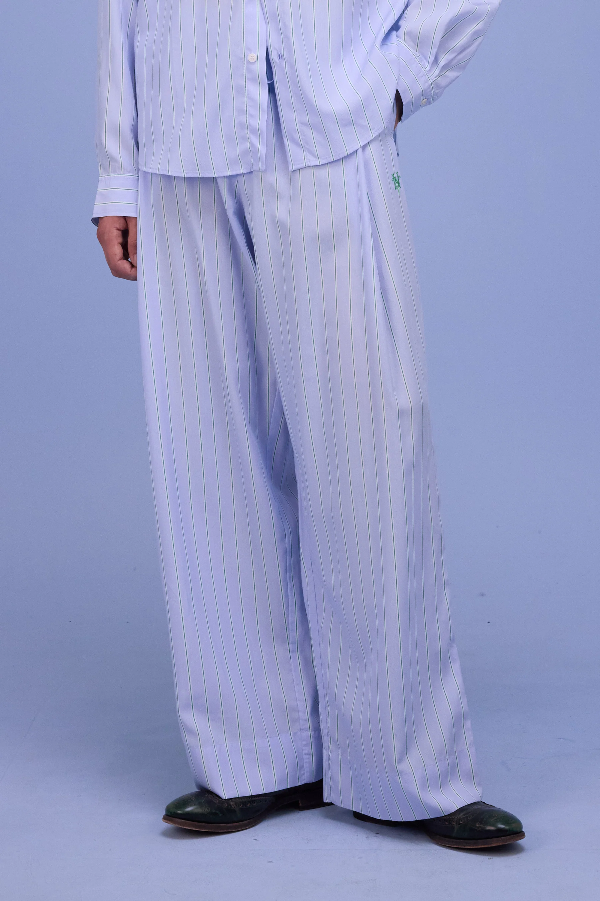 Haiko broek in blue/green stripes - Image 3