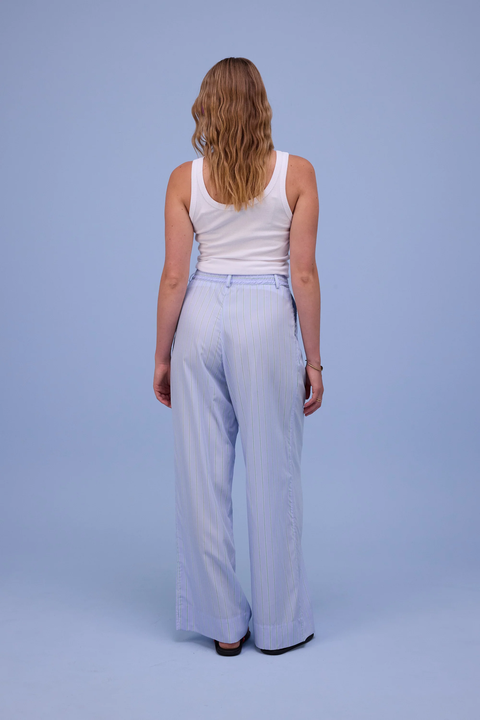 Haiko broek in blue/green stripes - Image 5