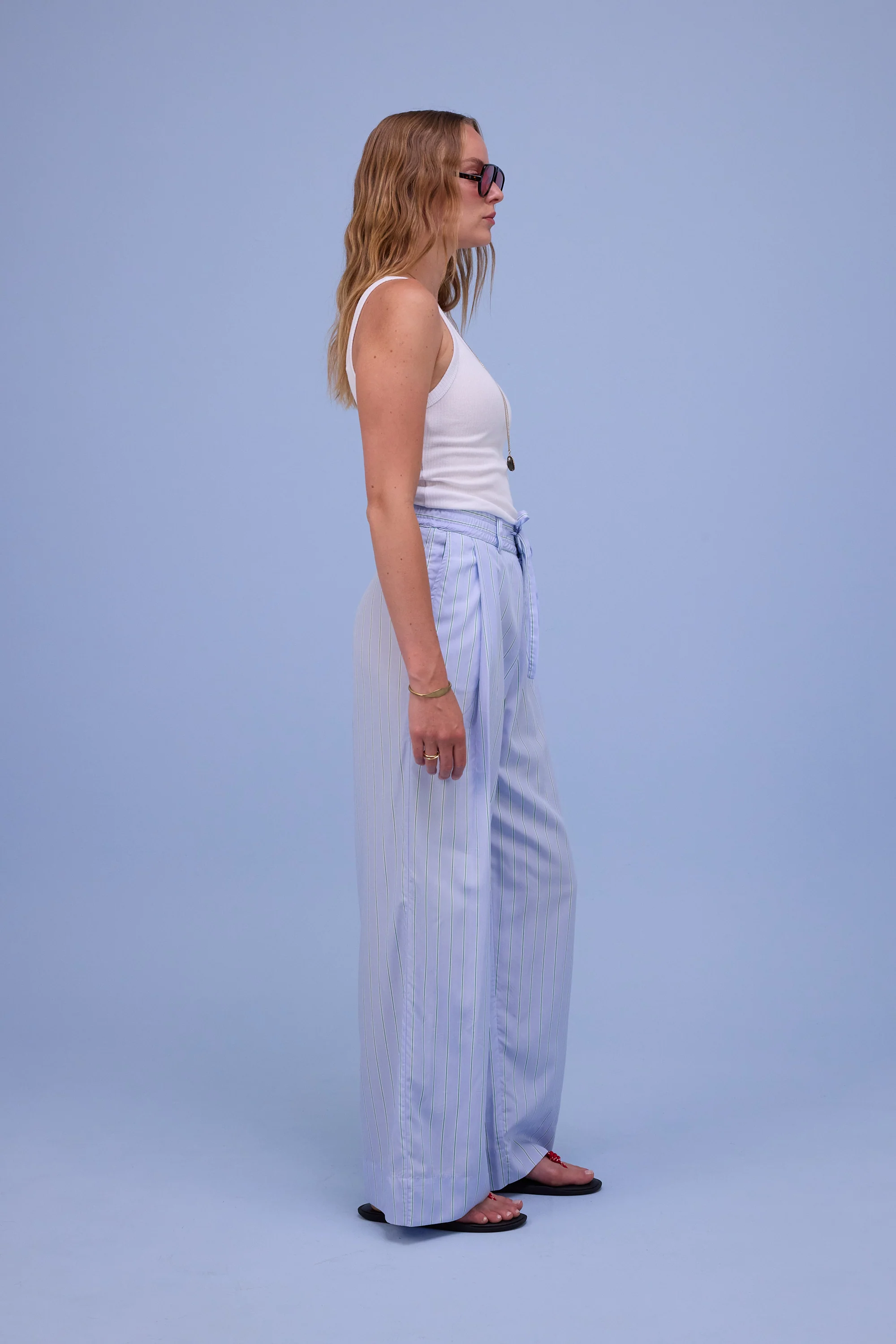 Haiko broek in blue/green stripes - Image 7