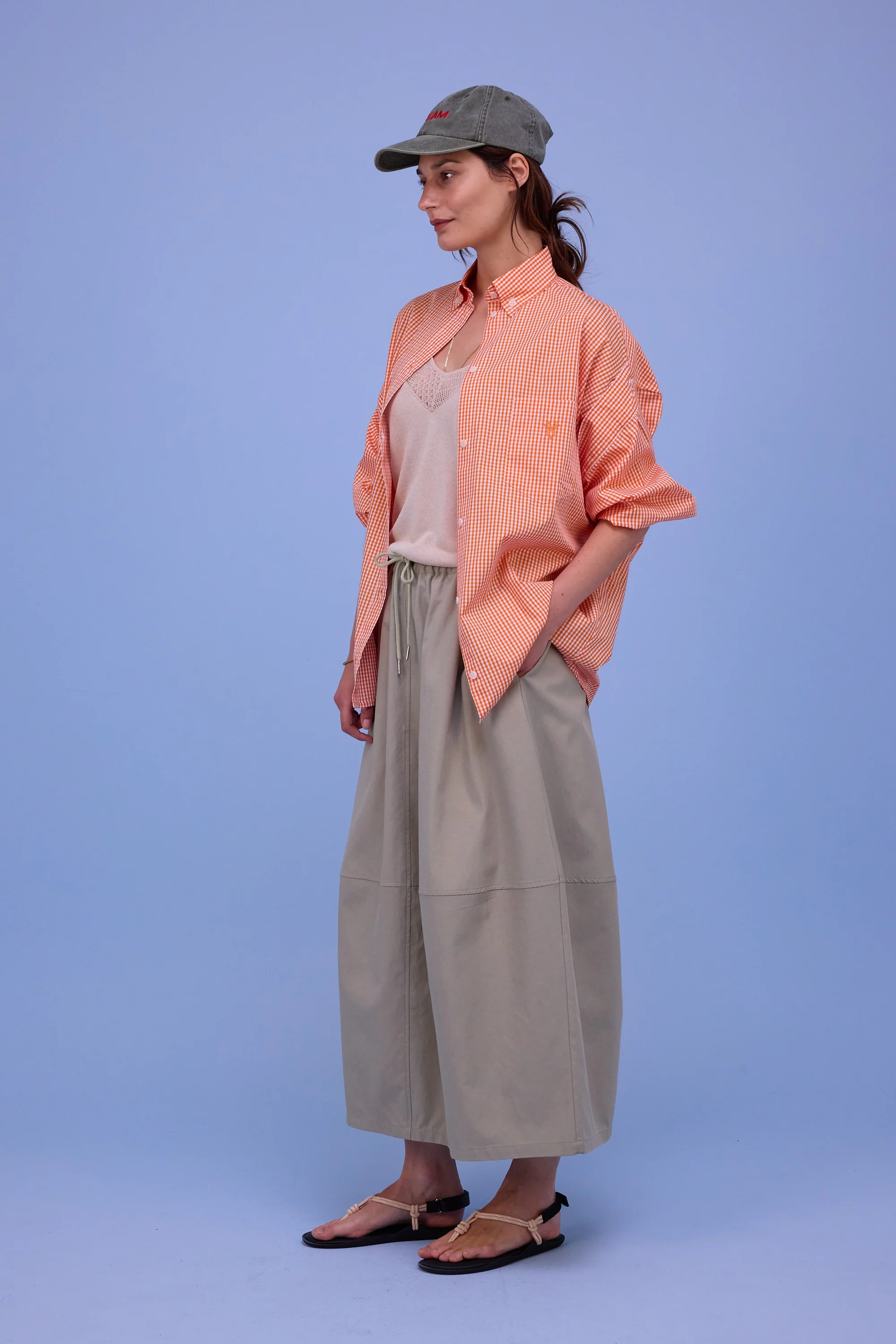 Harper hemd in vichy orange checks - Image 2