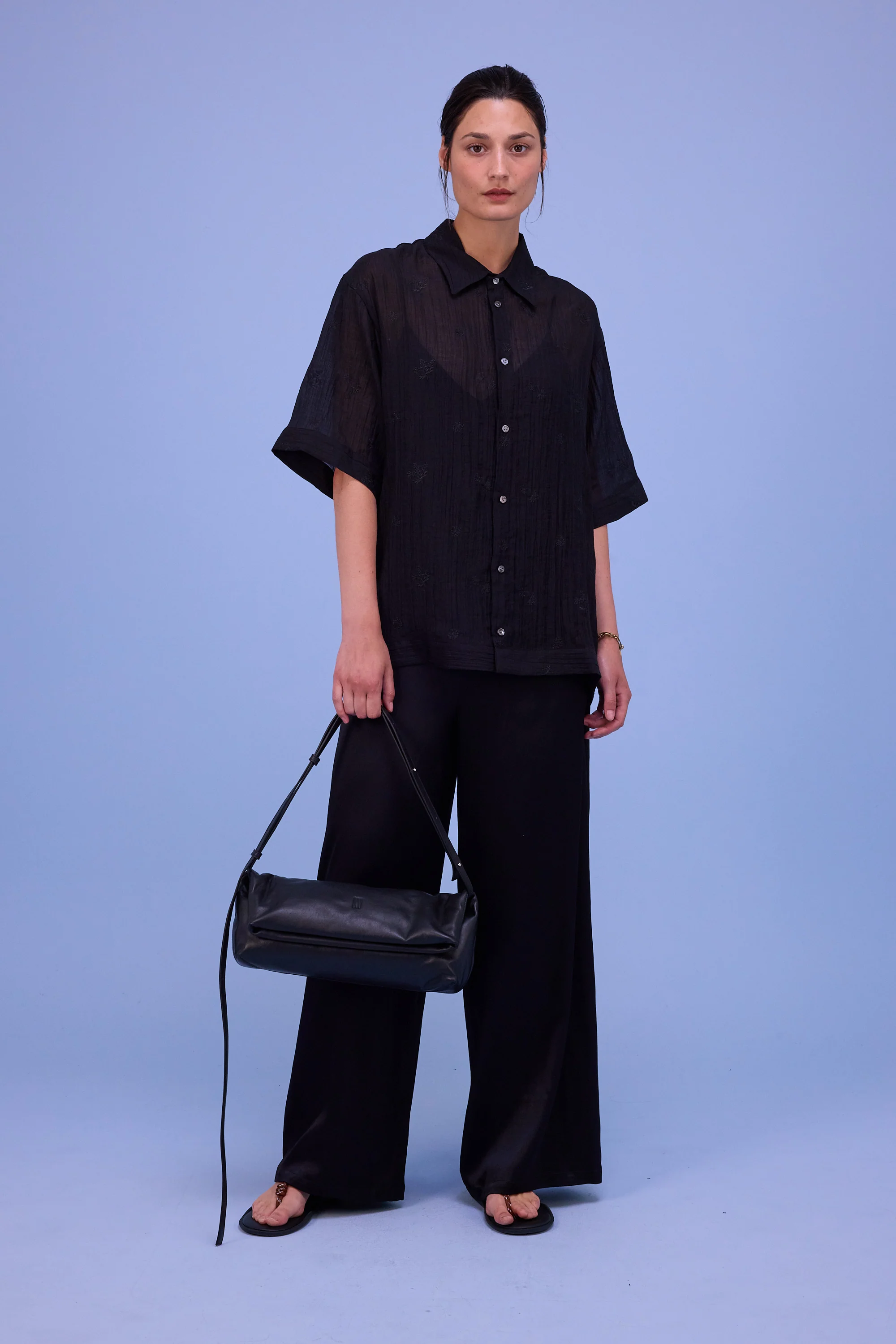 Hensley hemd in black verbena - Image 4