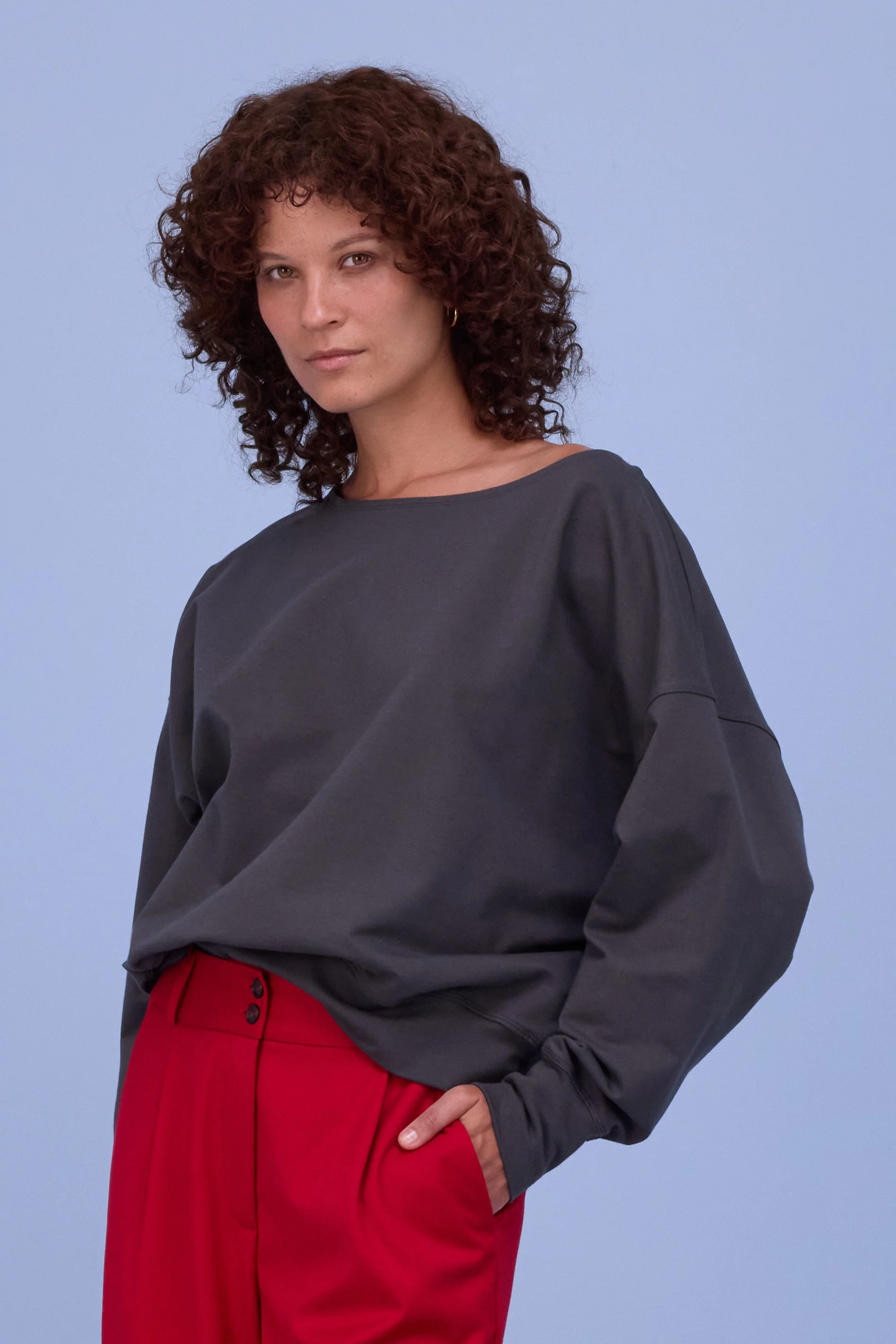 Gisele sweater in dark shadow