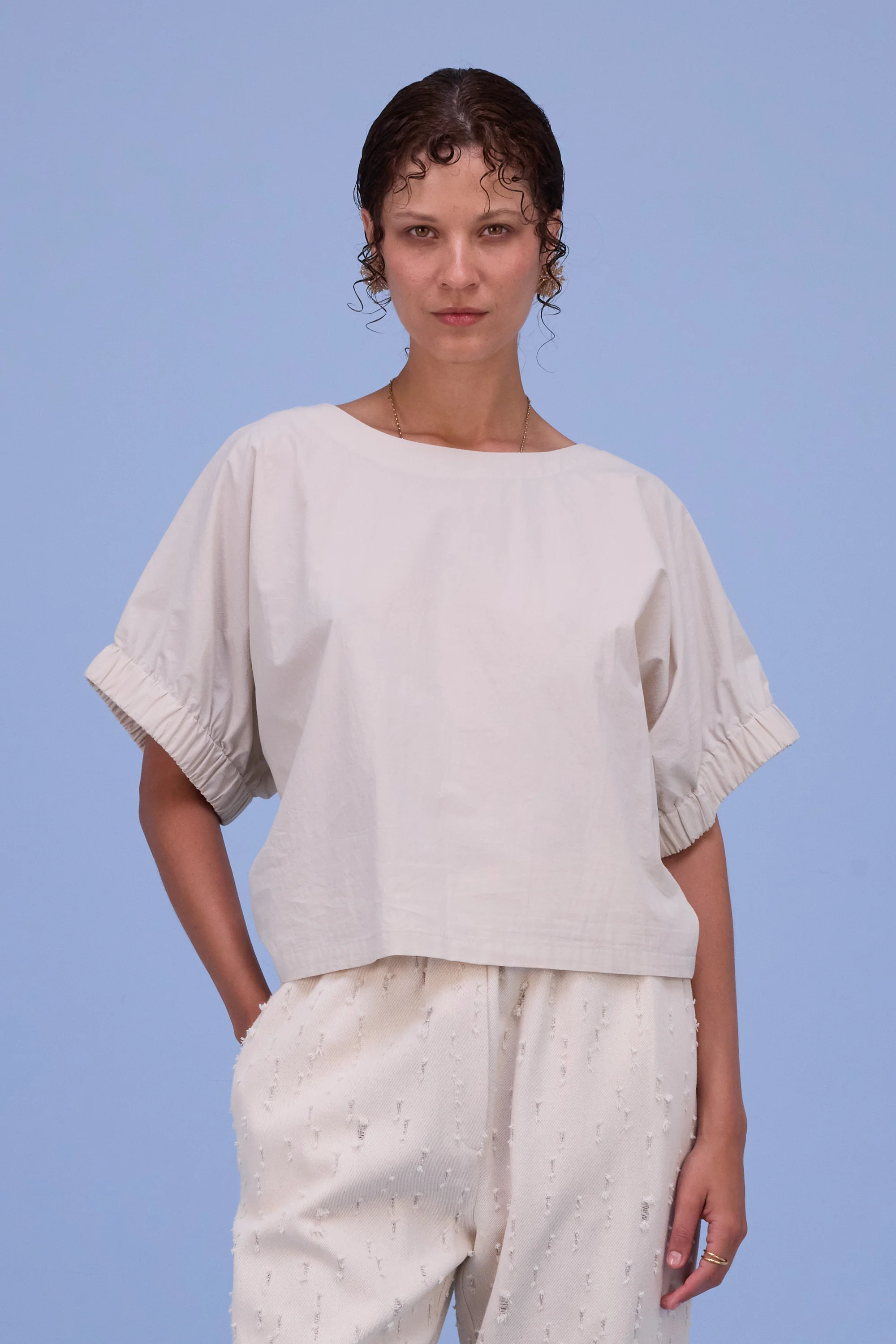 Geraldine blouse in chalk white - Image 2