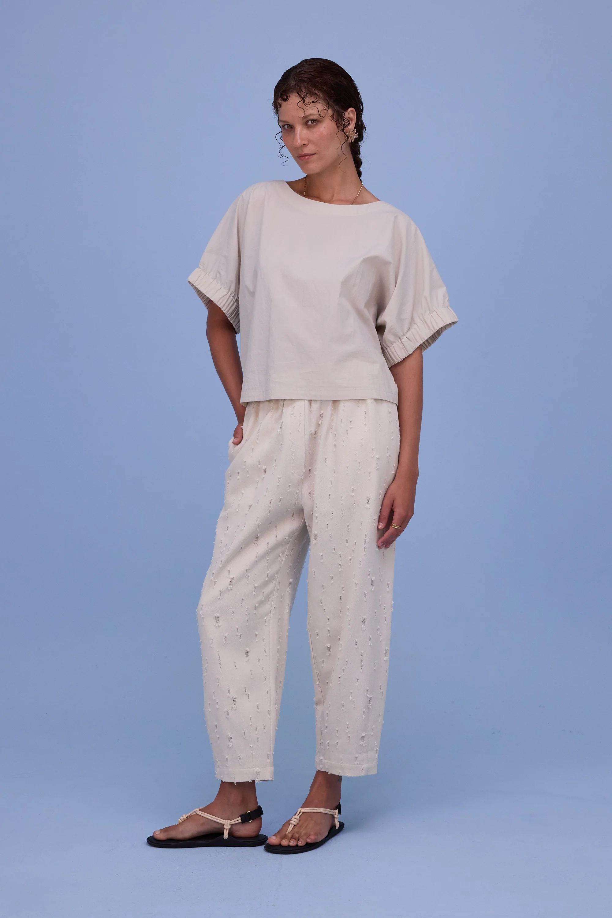 Geraldine blouse in chalk white - Image 3