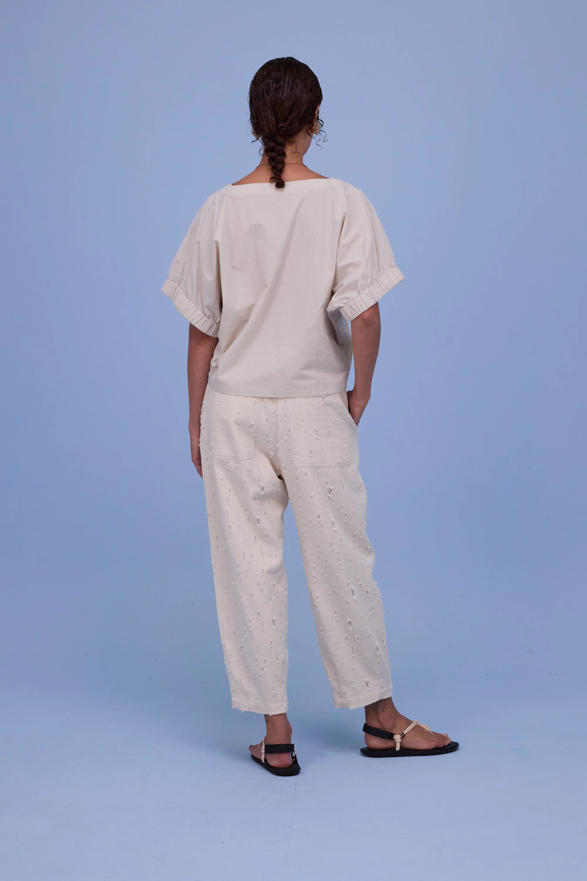 Geraldine blouse in chalk white - Image 4