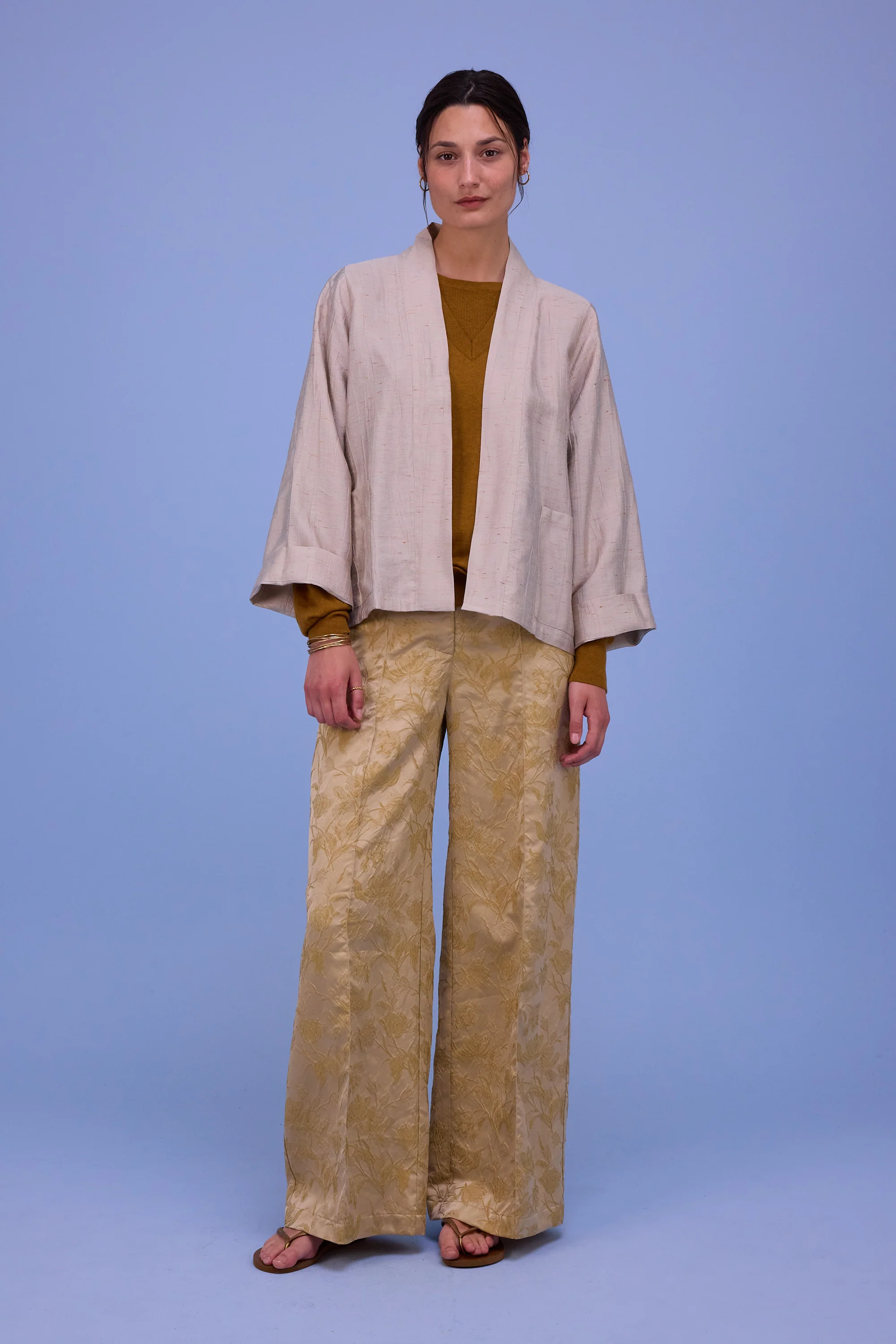 Bolivar broek in golden glow jacquard - Image 7