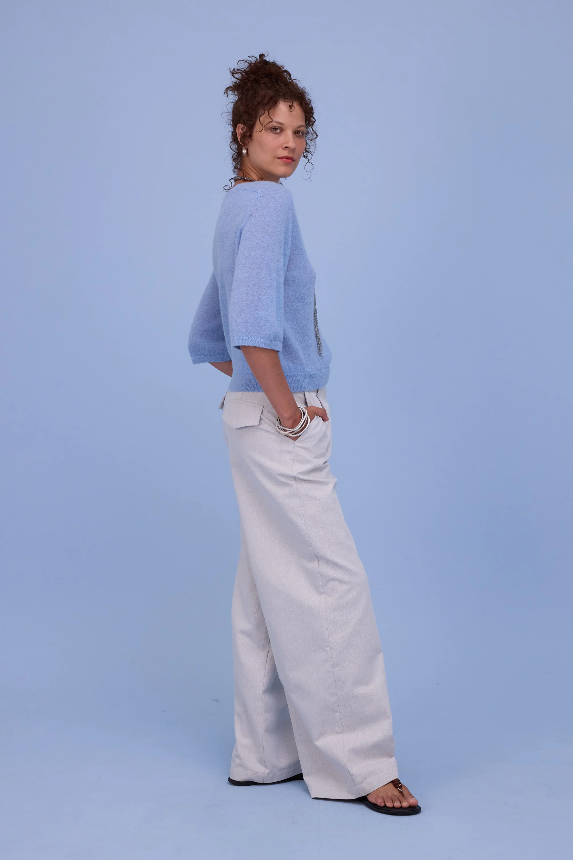 Huelva trui in chambray blue - Image 10