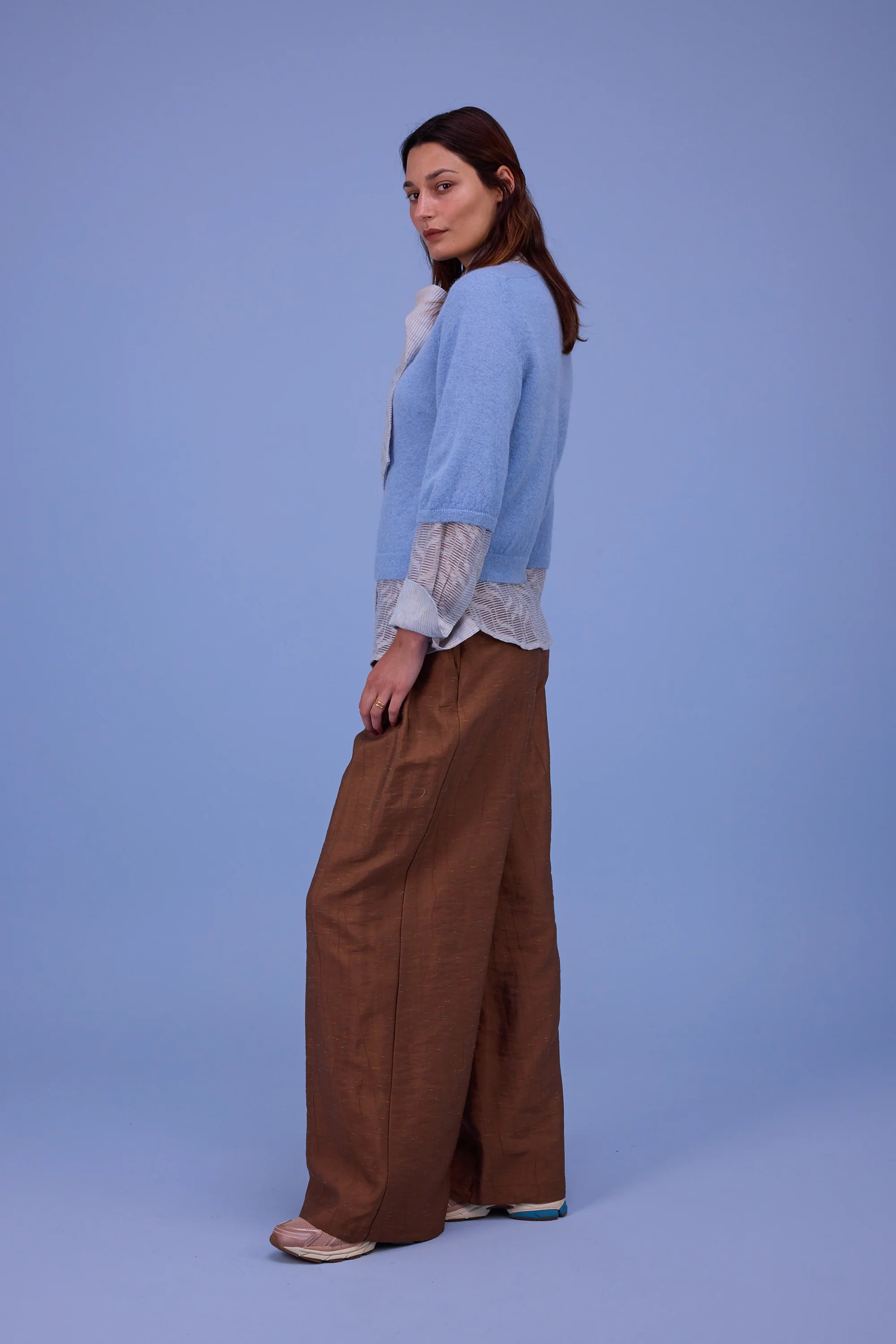 Huelva trui in chambray blue - Image 3