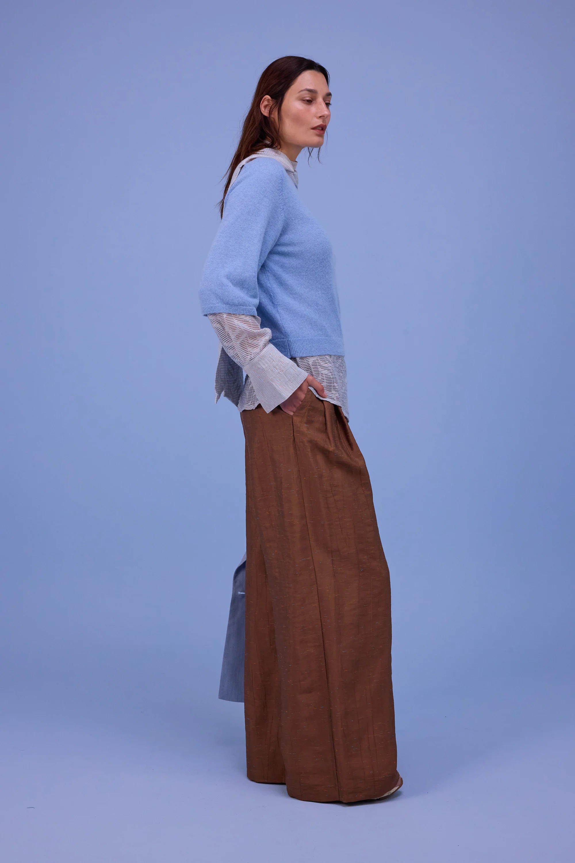 Huelva trui in chambray blue - Image 6