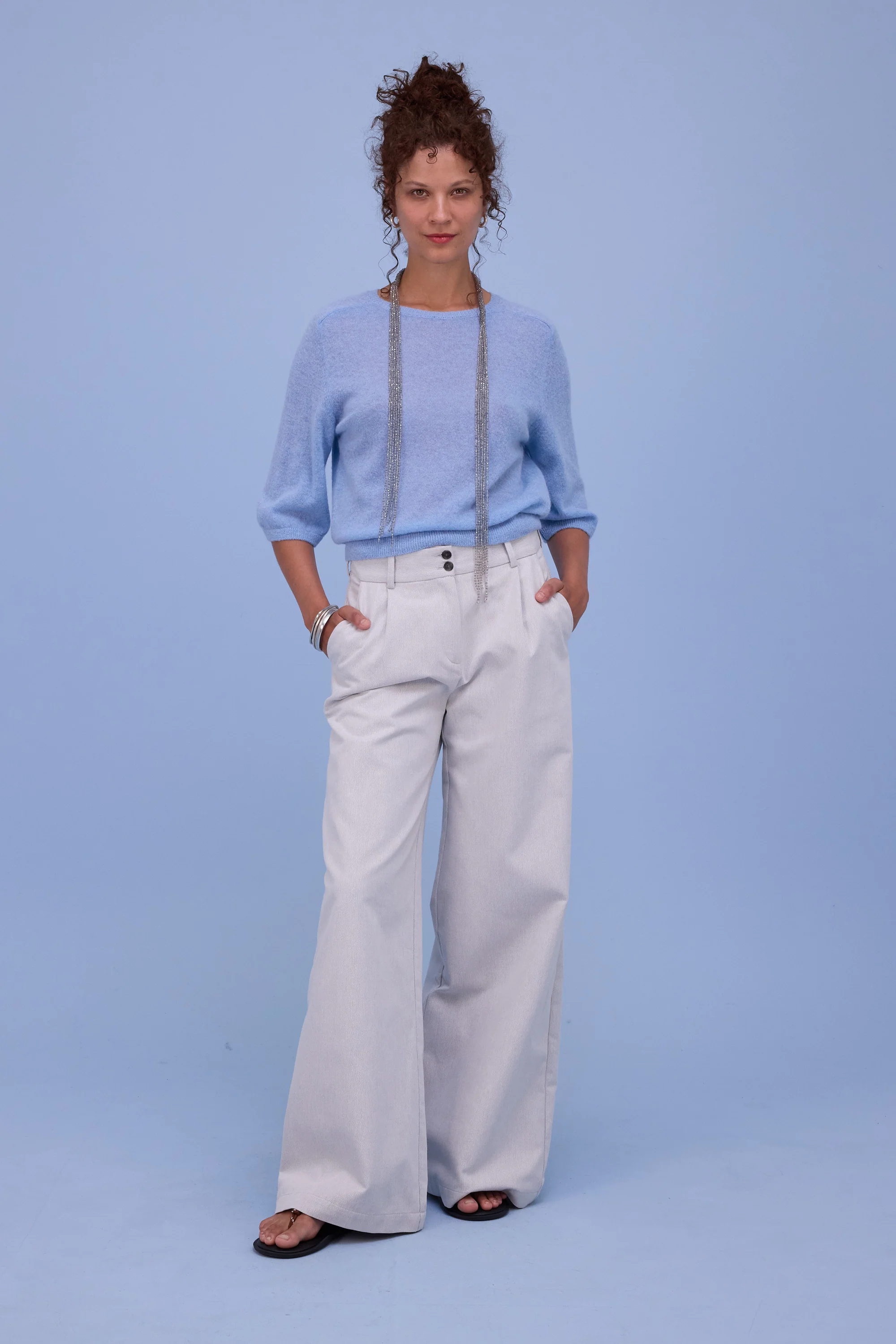 Huelva trui in chambray blue - Image 8
