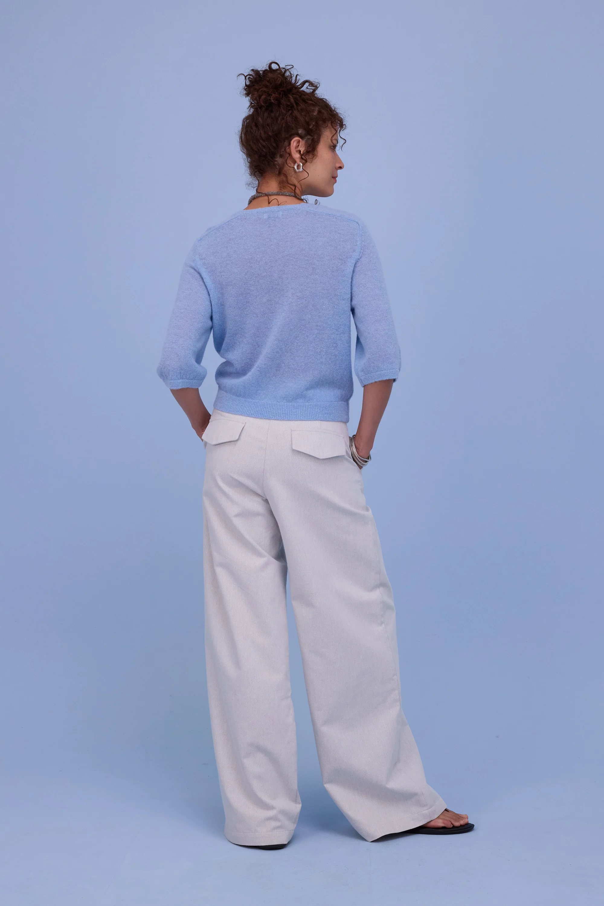 Huelva trui in chambray blue - Image 9