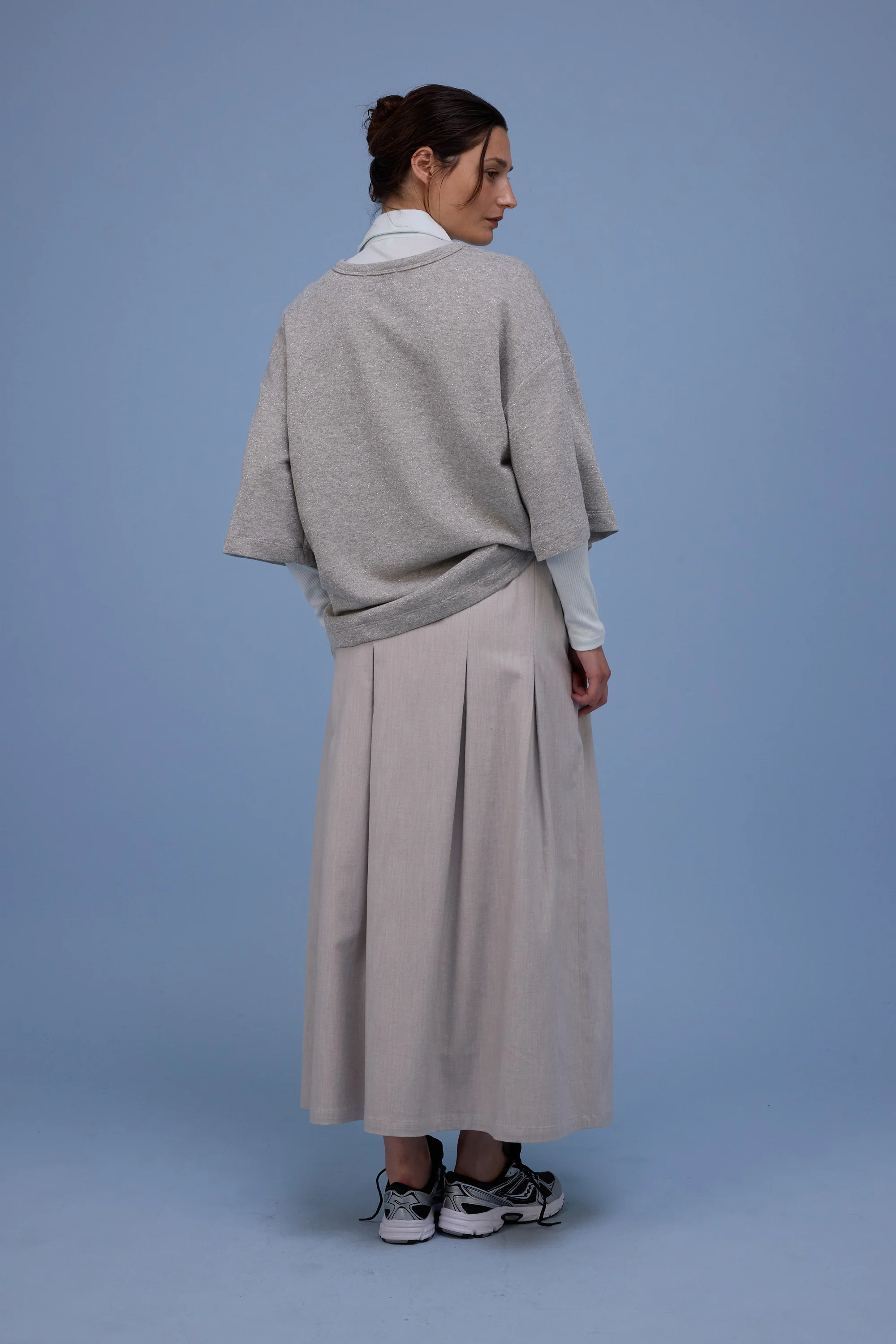 Harris T-shirt in silver lurex - Image 3