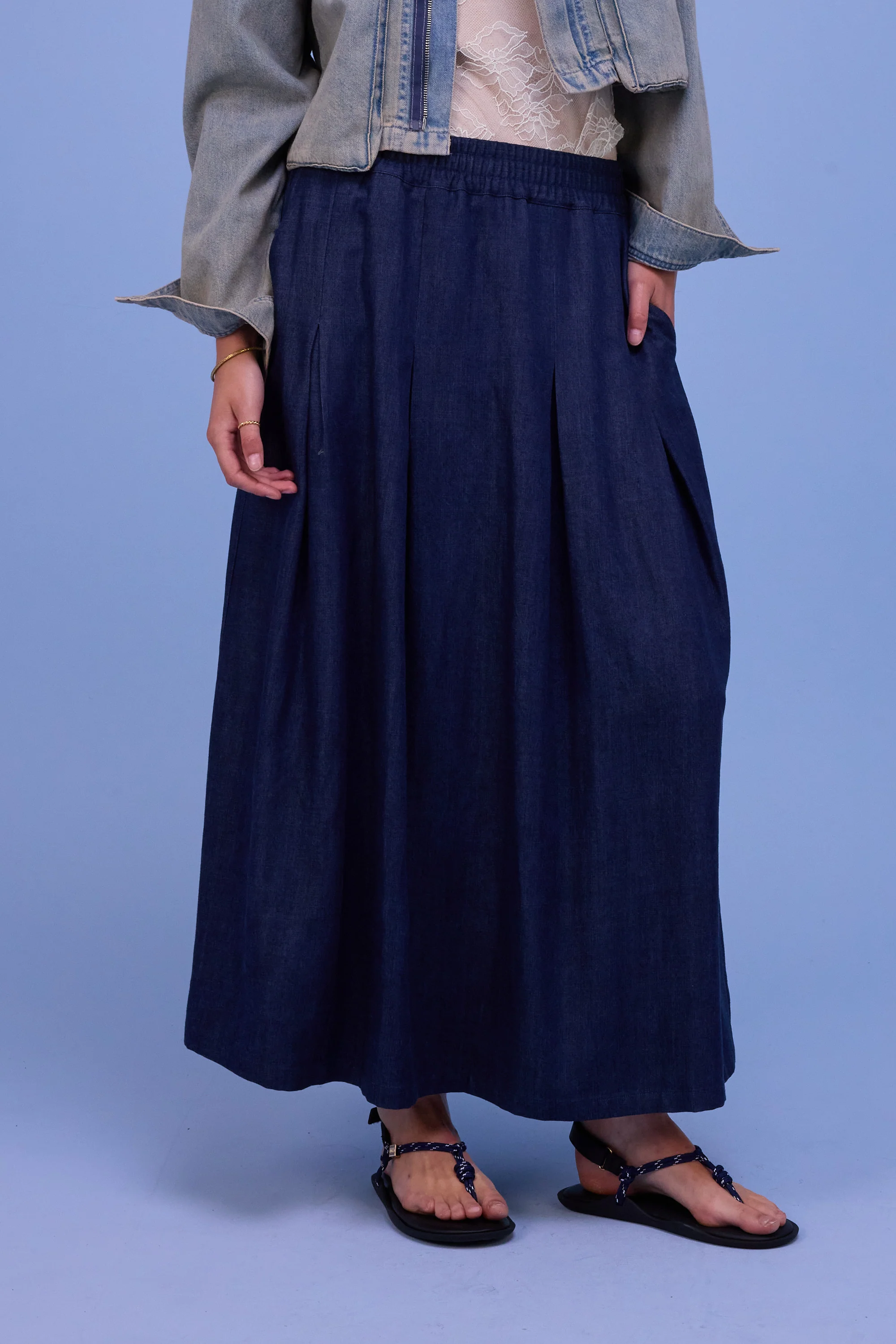Fieke rok in soft denim