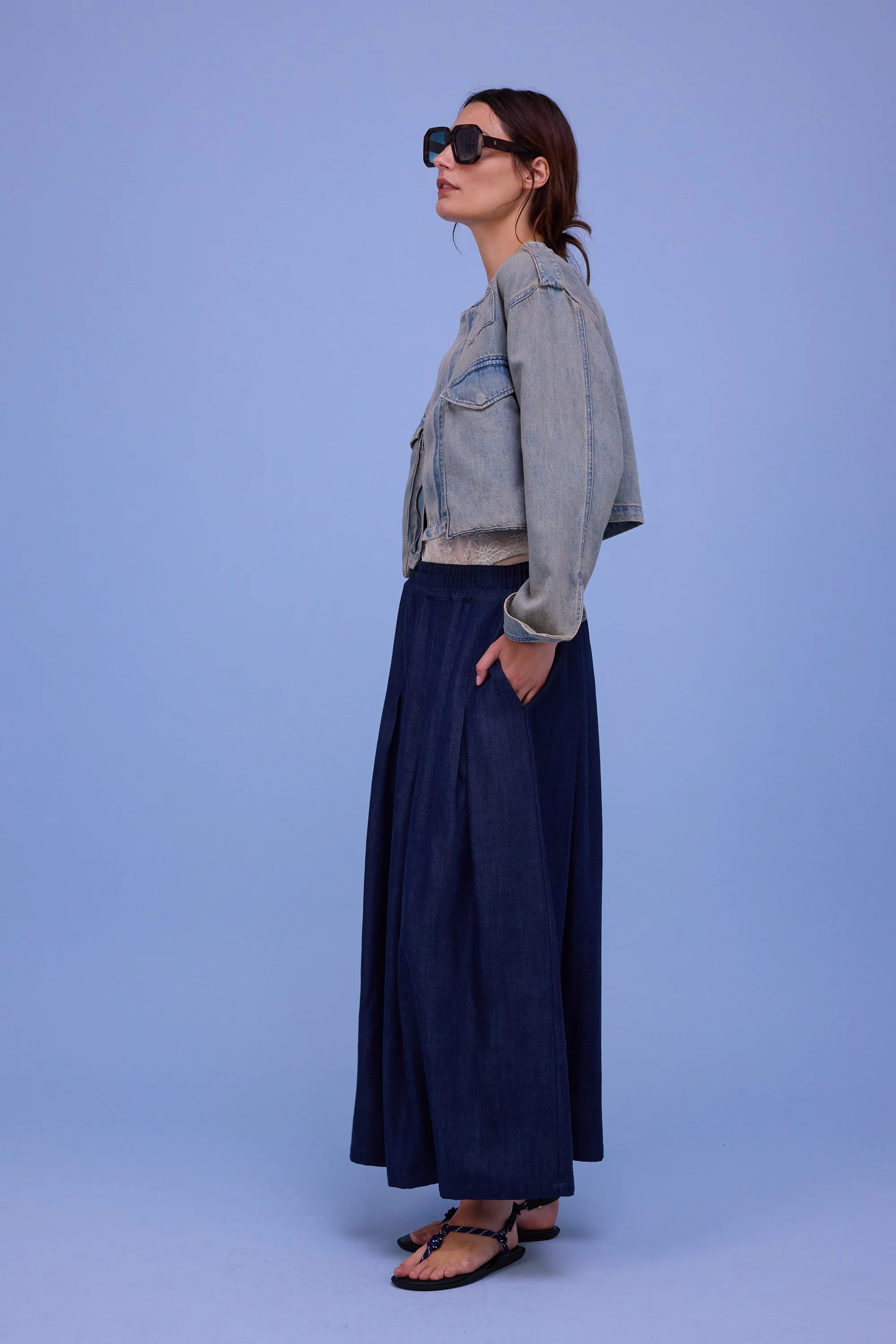 Fieke rok in soft denim - Image 2