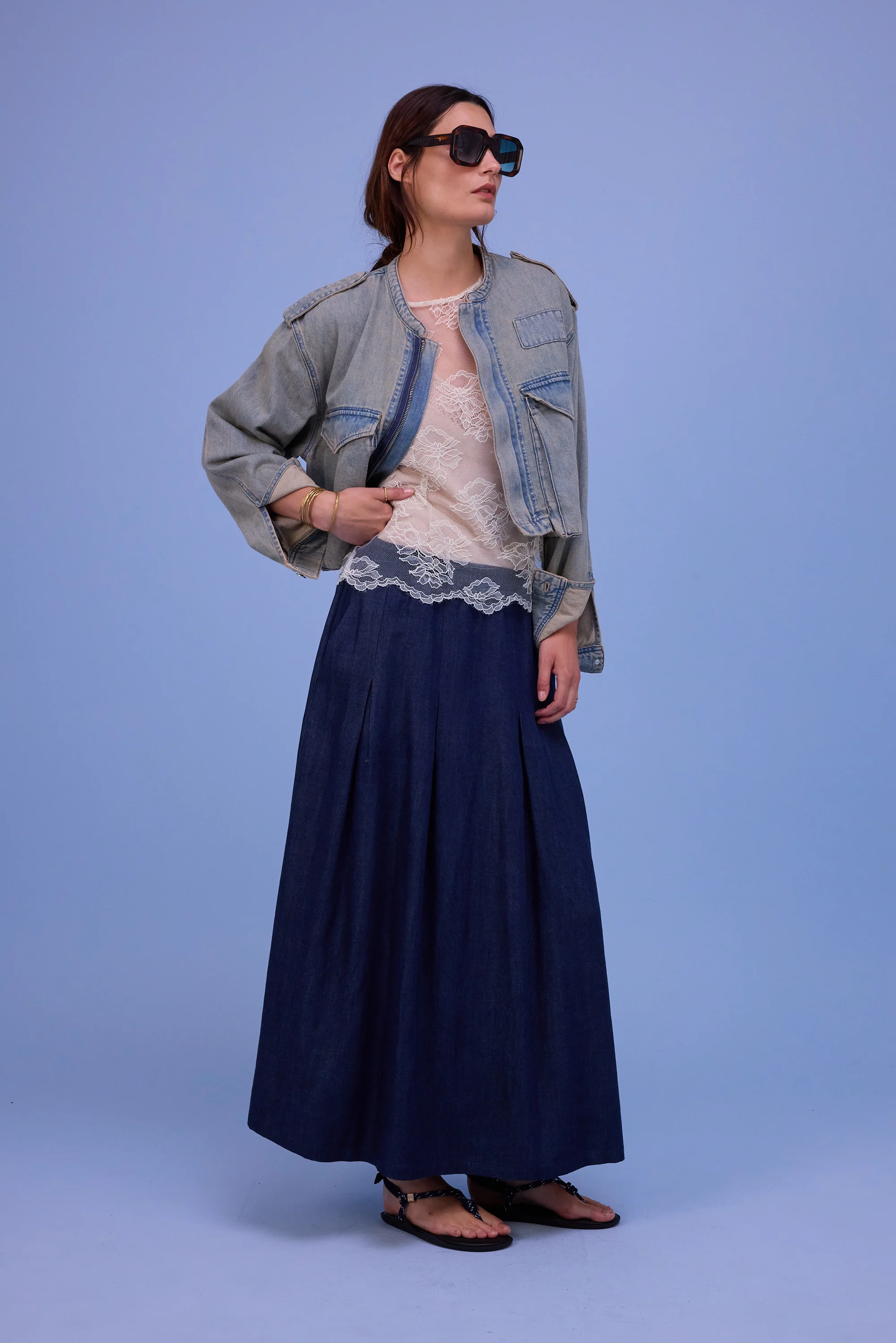 Fieke rok in soft denim - Image 4