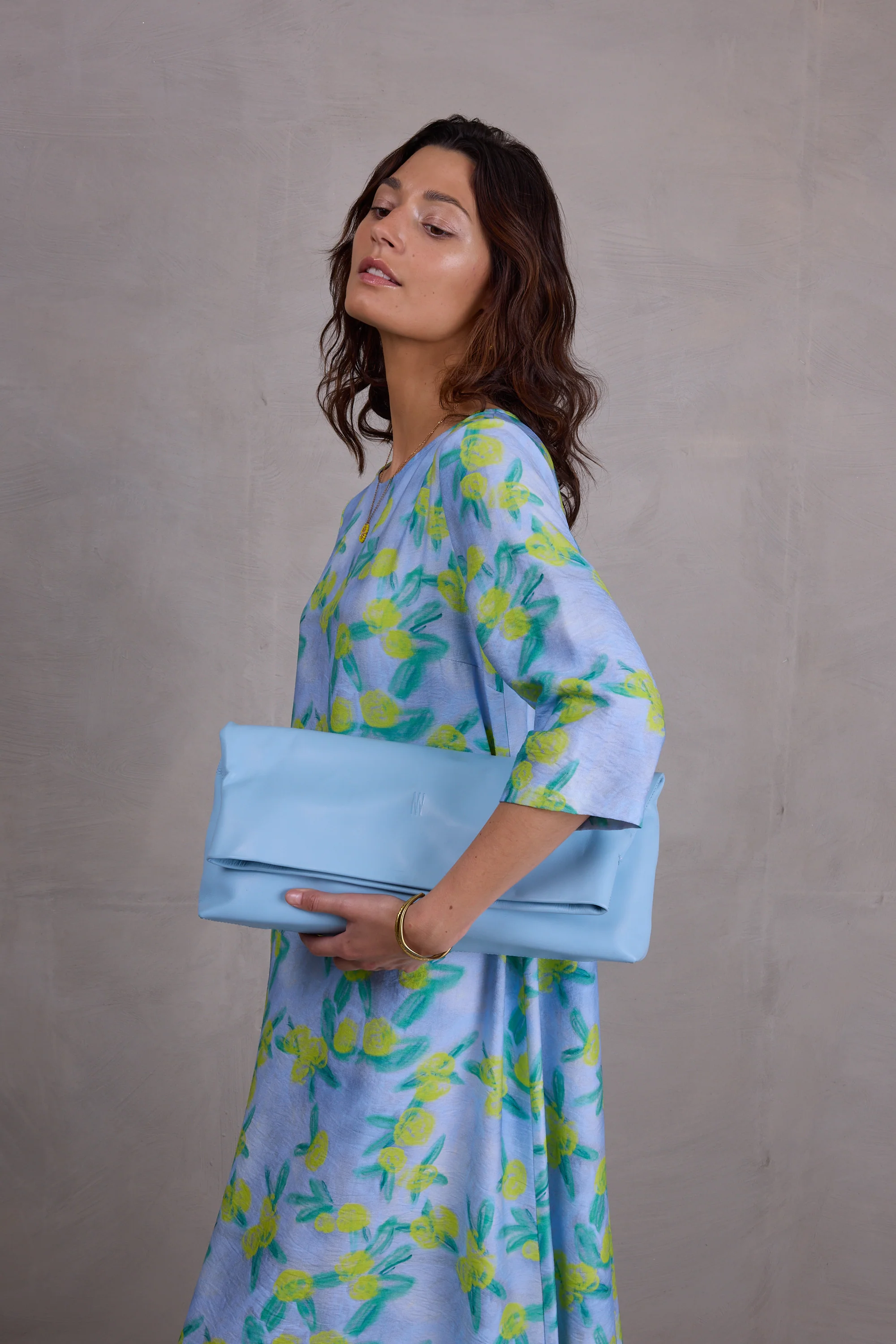Clutch bag in sky blue - Image 7