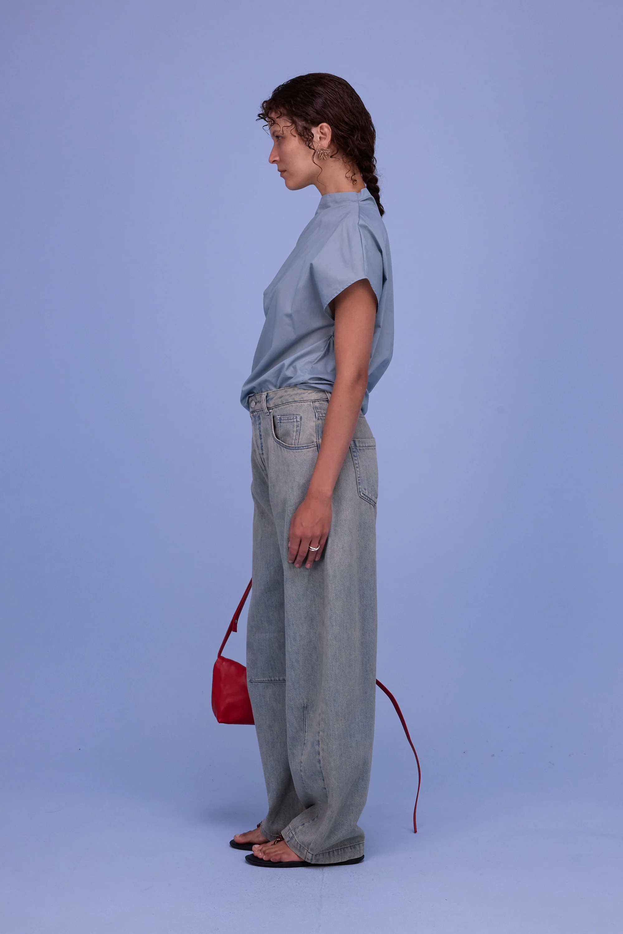 Feline top in dusk blue - Image 4