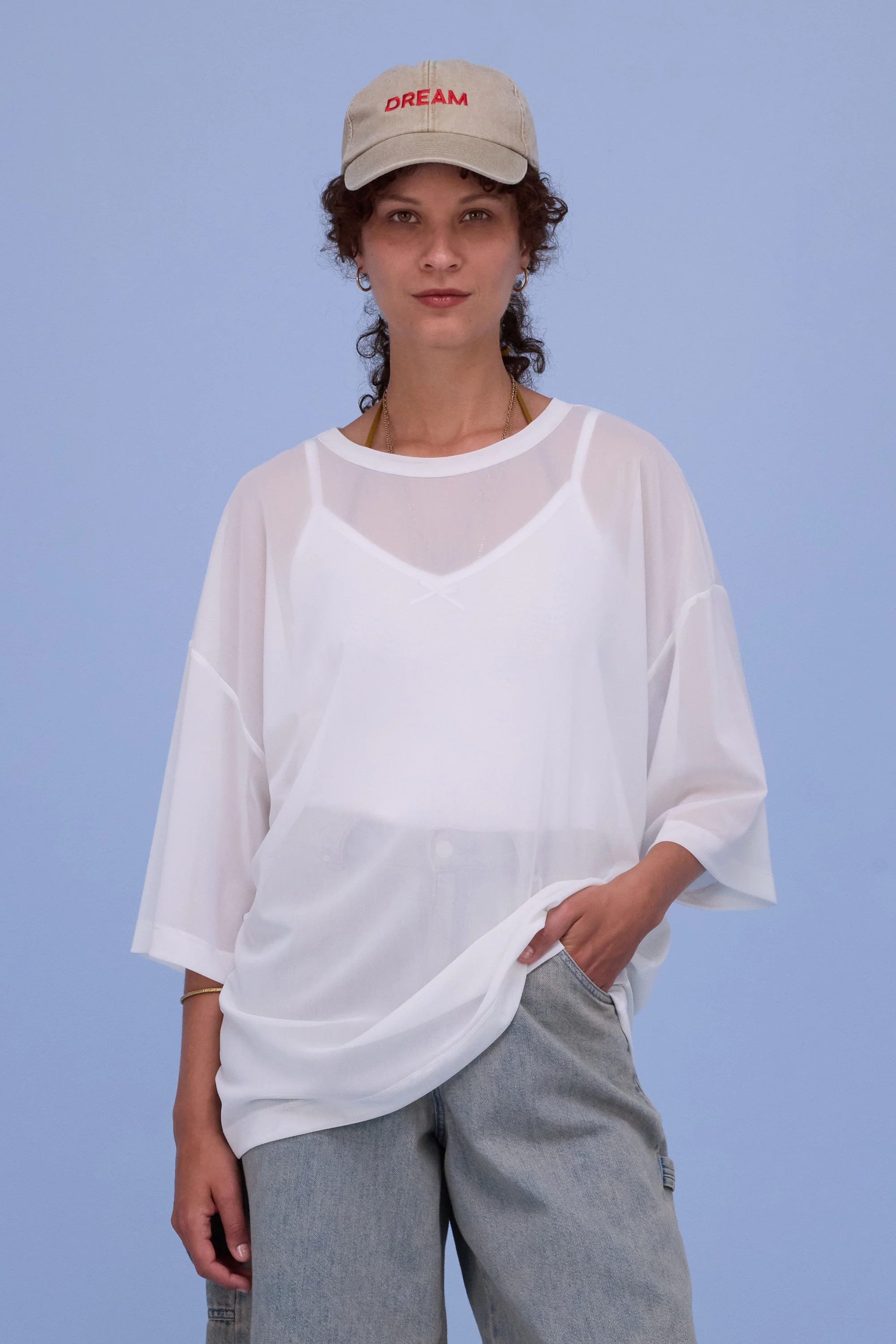 Harris T-shirt in white mesh - Image 2