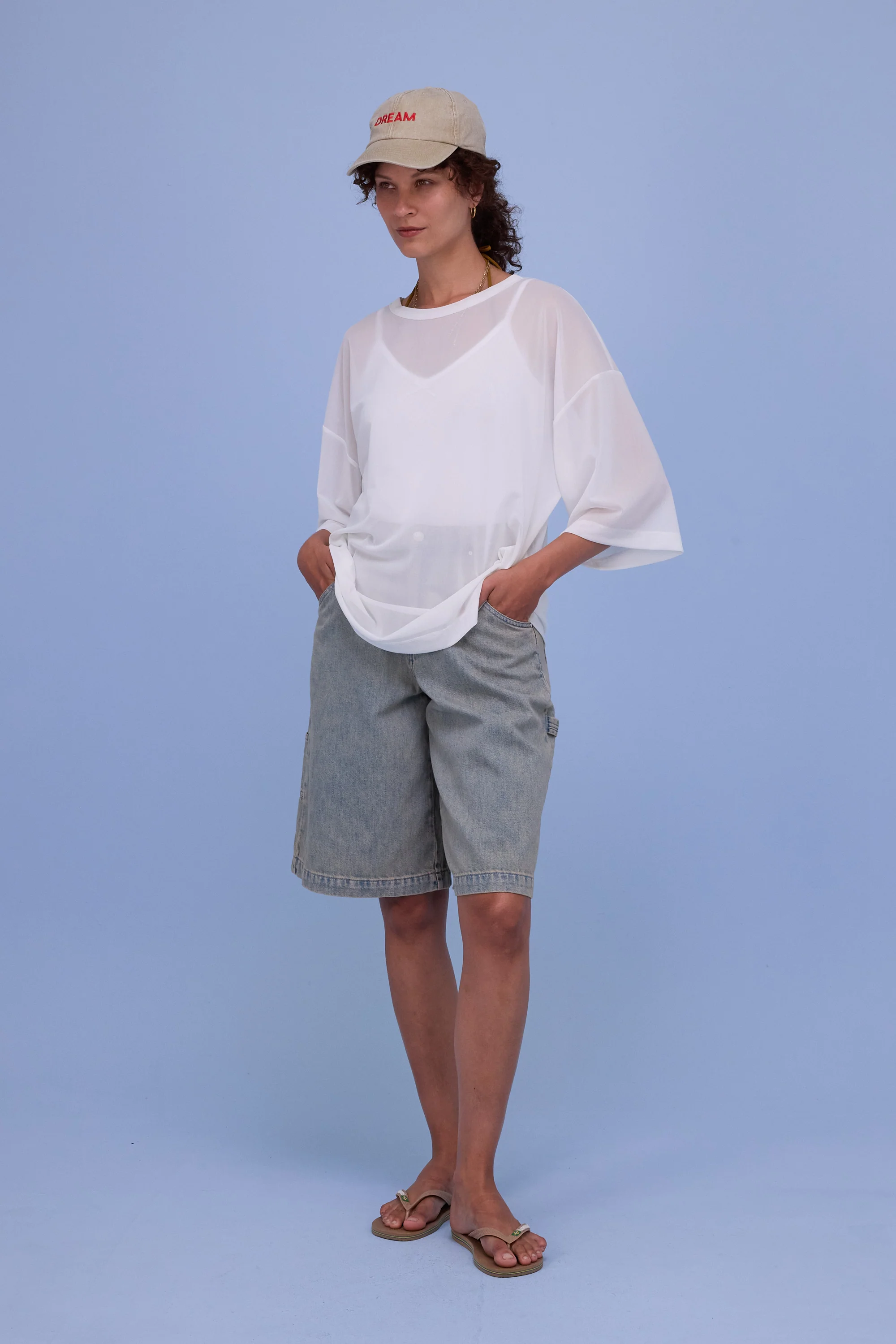 Harris T-shirt in white mesh - Image 3