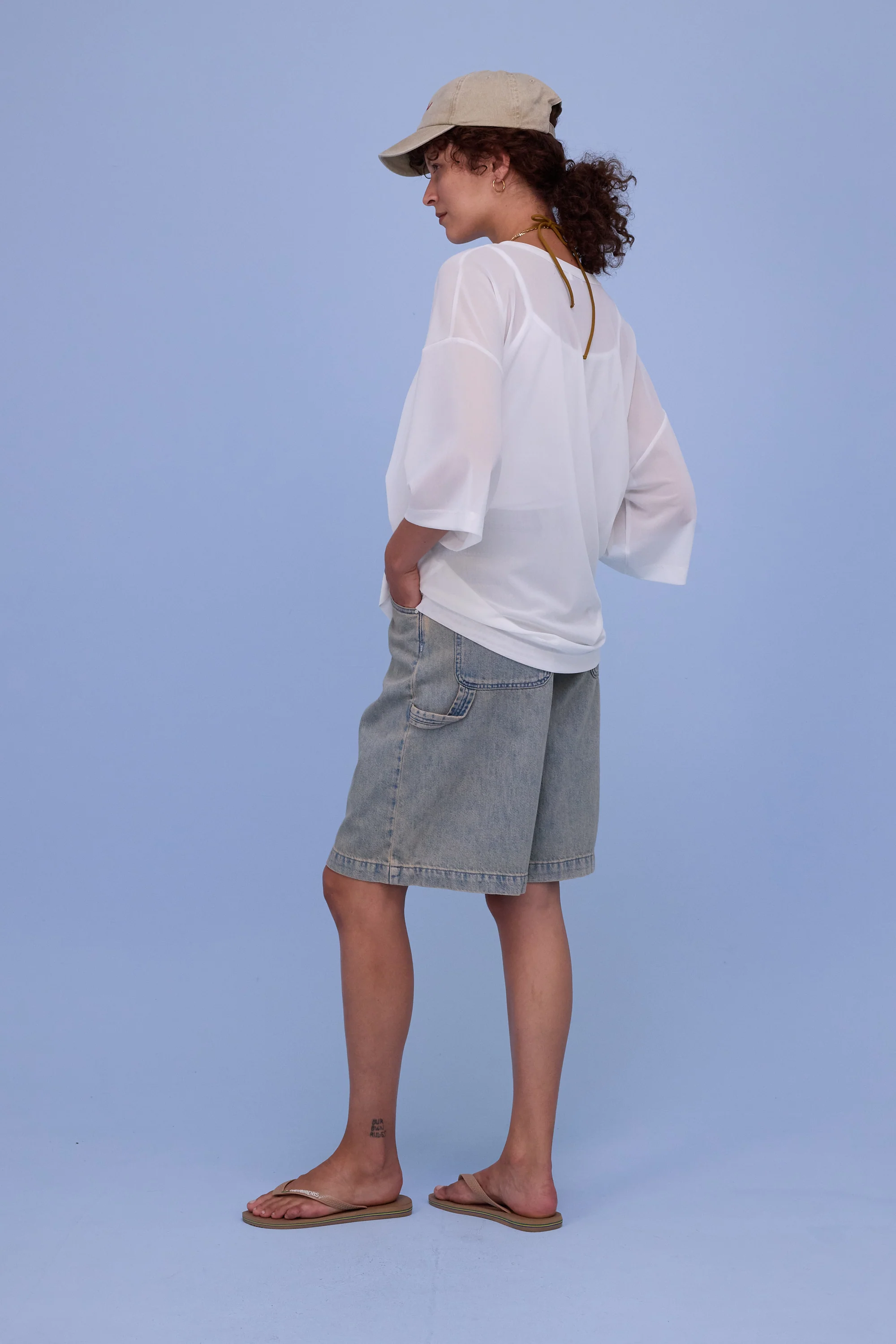 Harris T-shirt in white mesh - Image 4