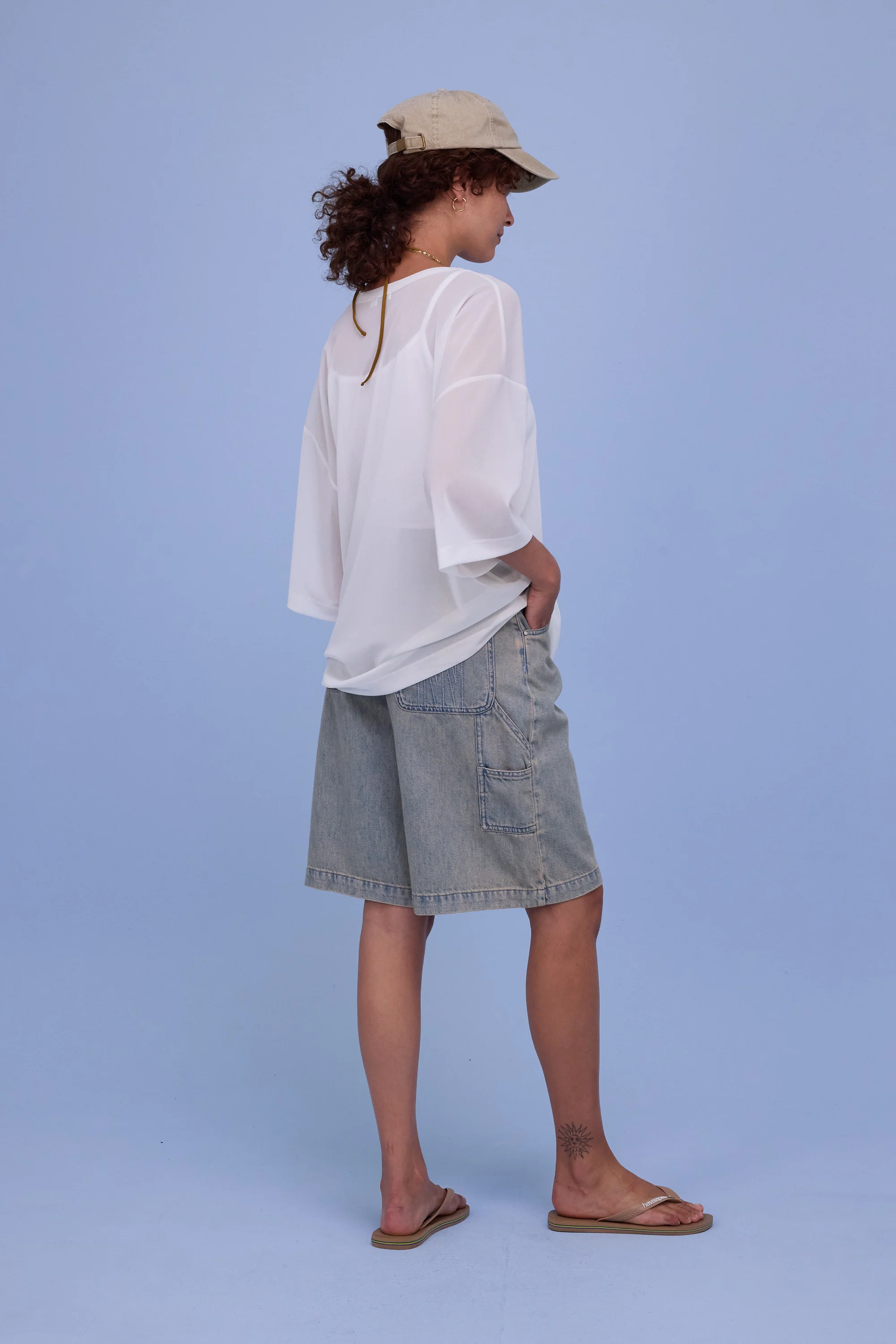 Harris T-shirt in white mesh - Image 5