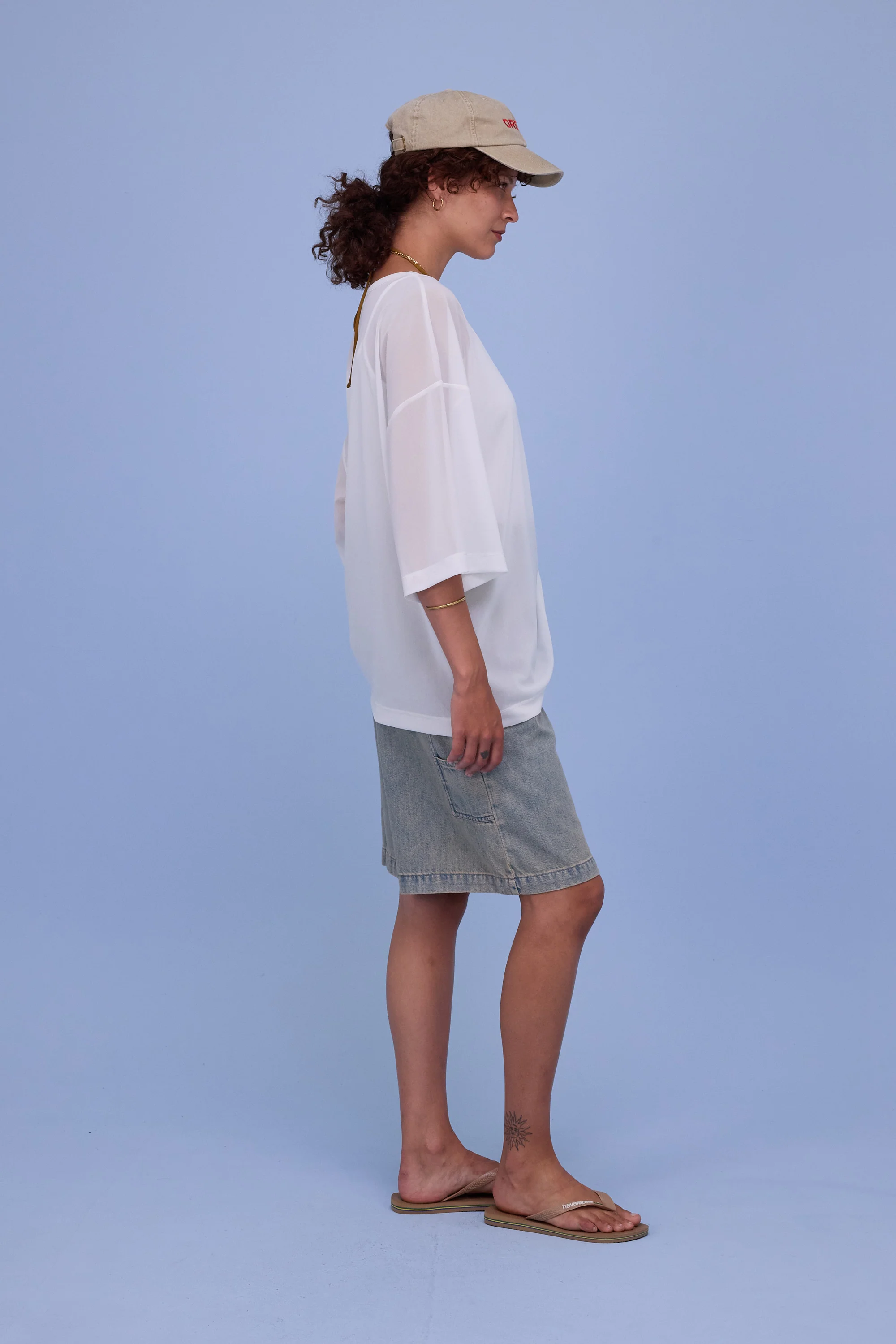 Harris T-shirt in white mesh - Image 6