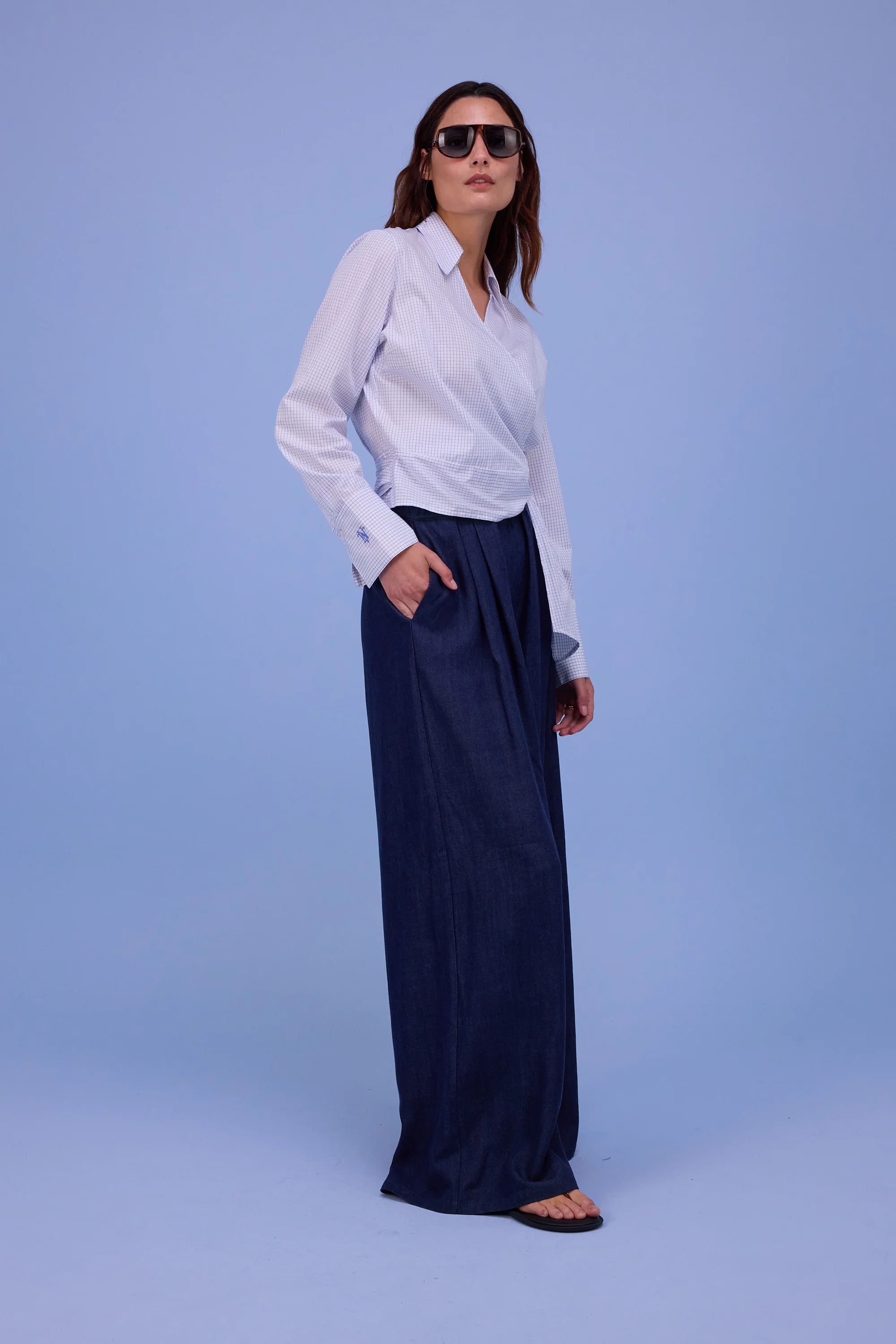 Halsey hemd in notebook blue checks - Image 5