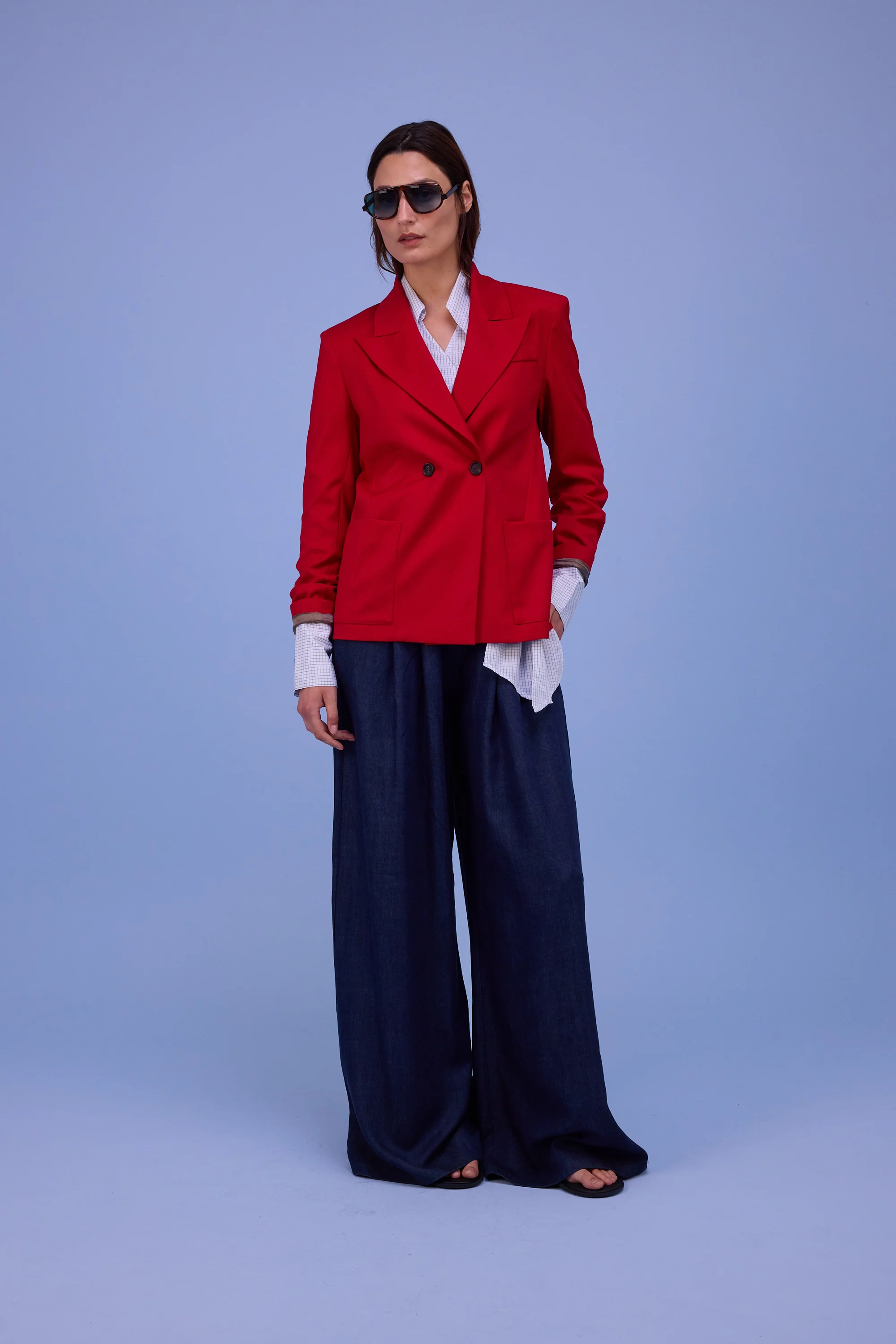 Halsey hemd in notebook blue checks - Image 6