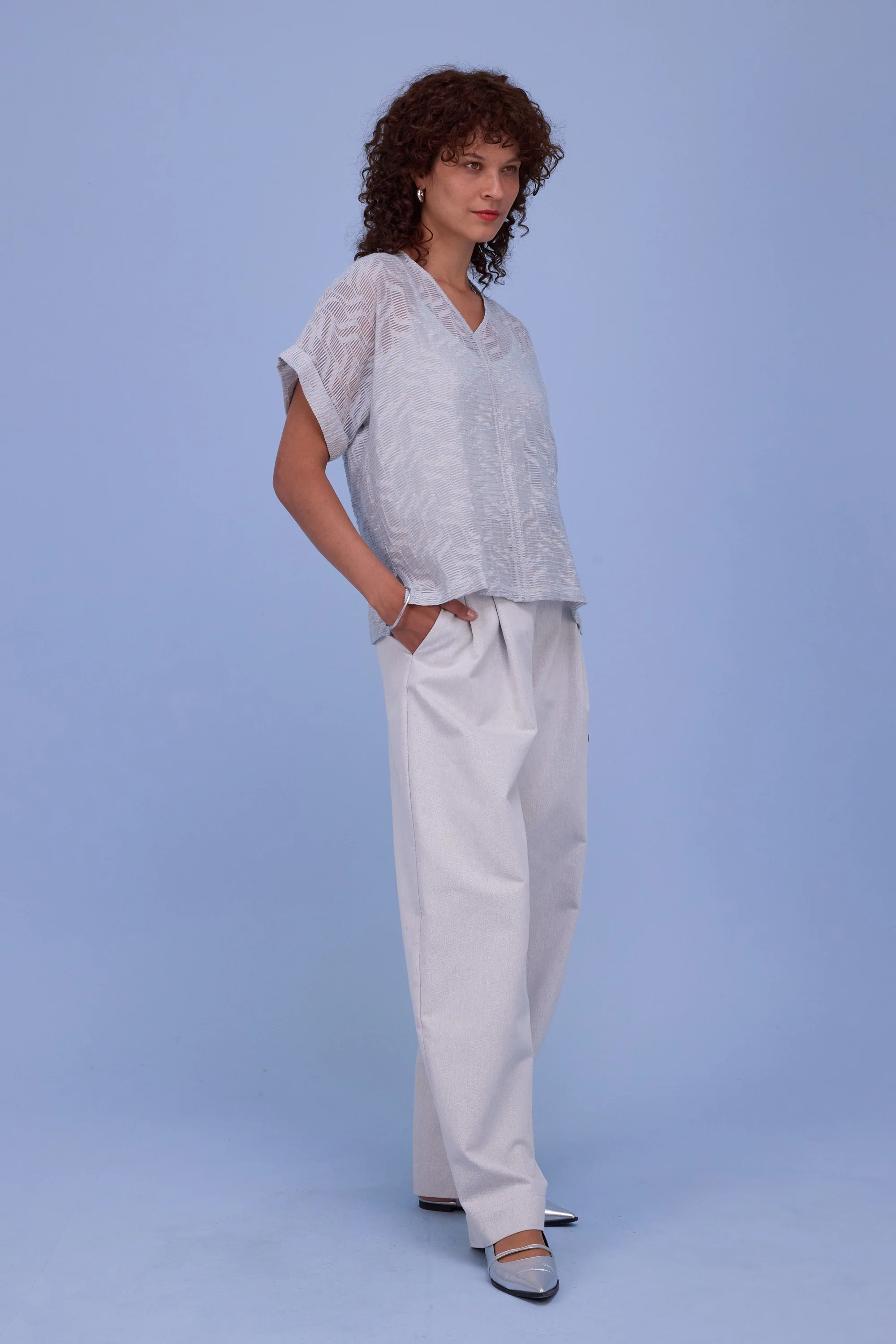 Harpo broek in silver - Image 5