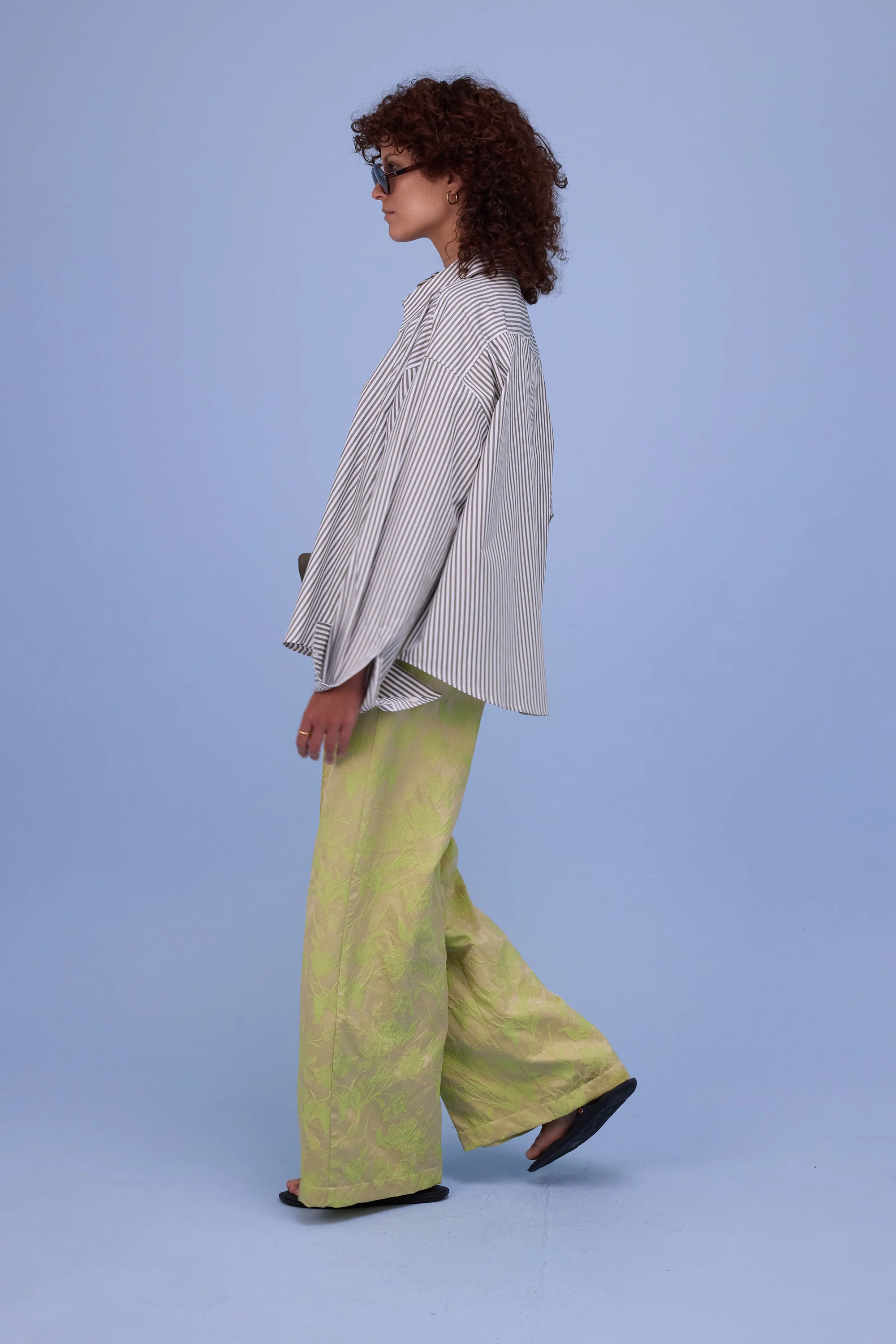 Hermine hemd in khaki stripes - Image 2
