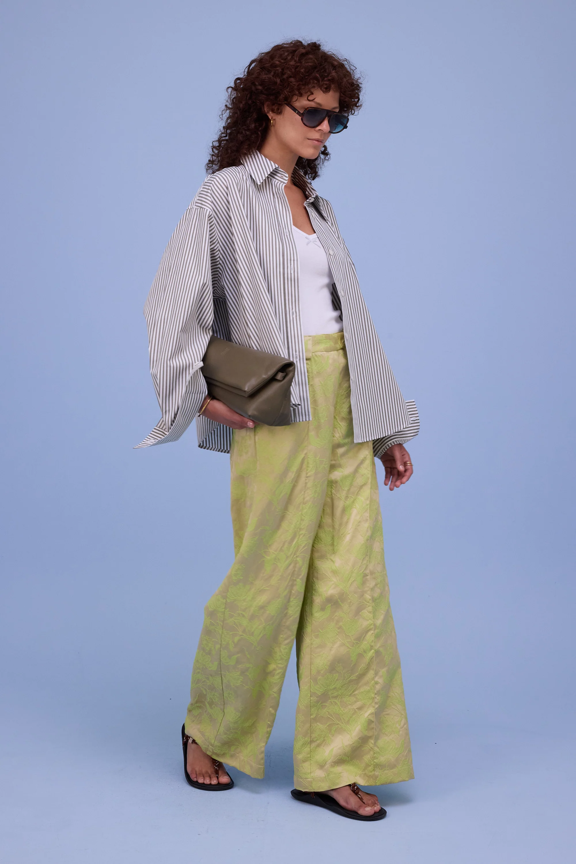 Hermine hemd in khaki stripes - Image 4