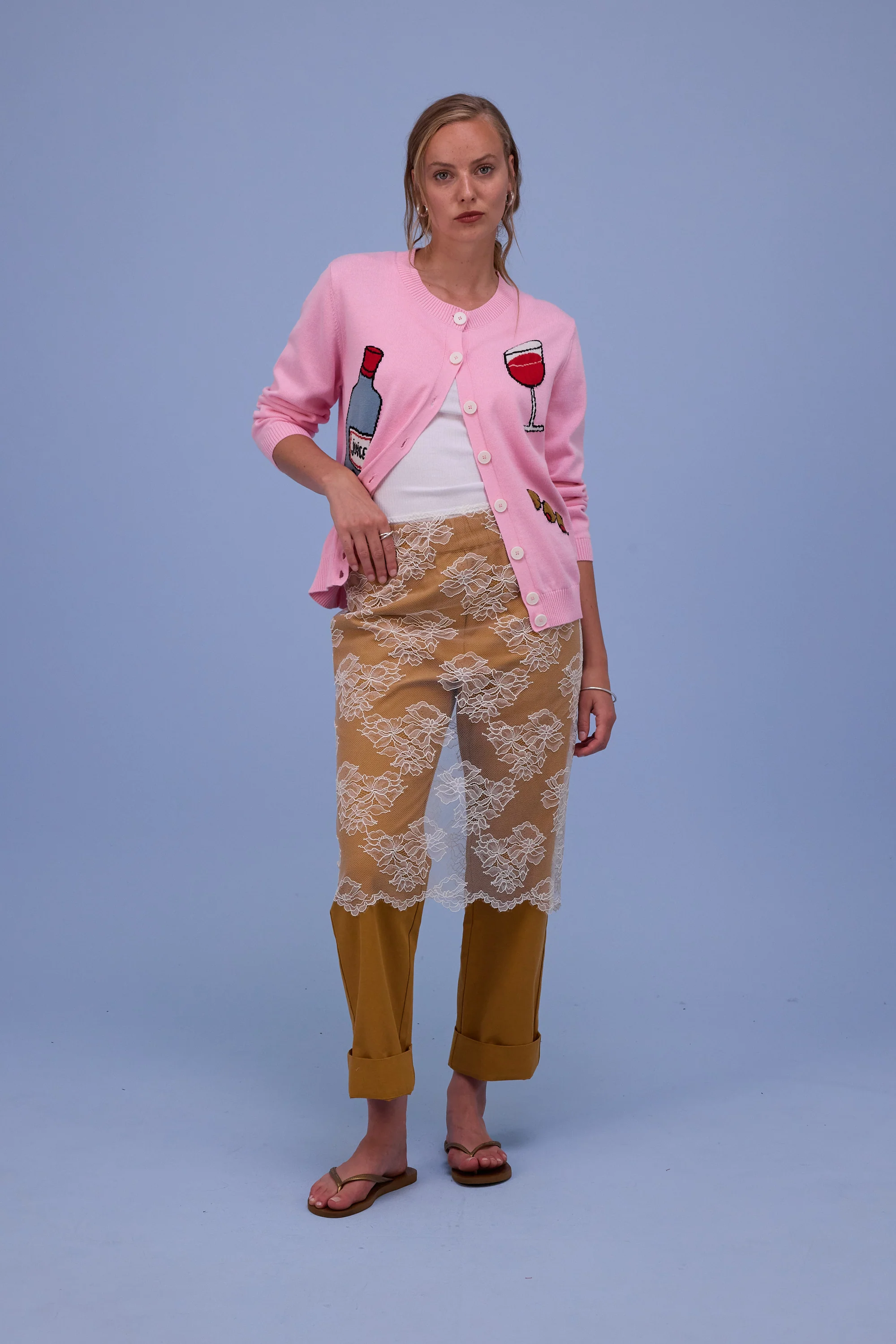 Hyeres cardigan in pink - Image 7