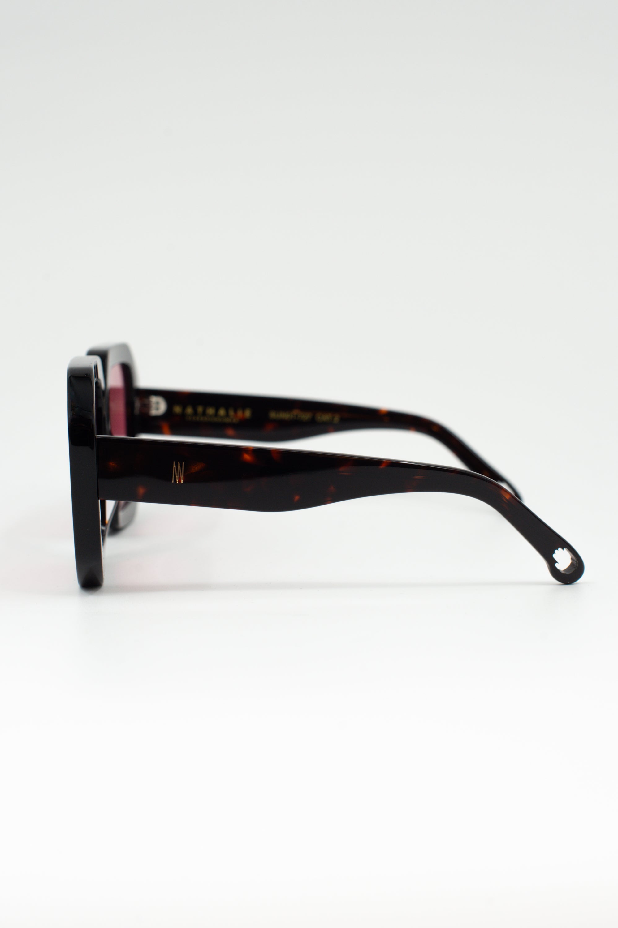 Onassis zonnebril in dark tortoise / cherry - Image 4