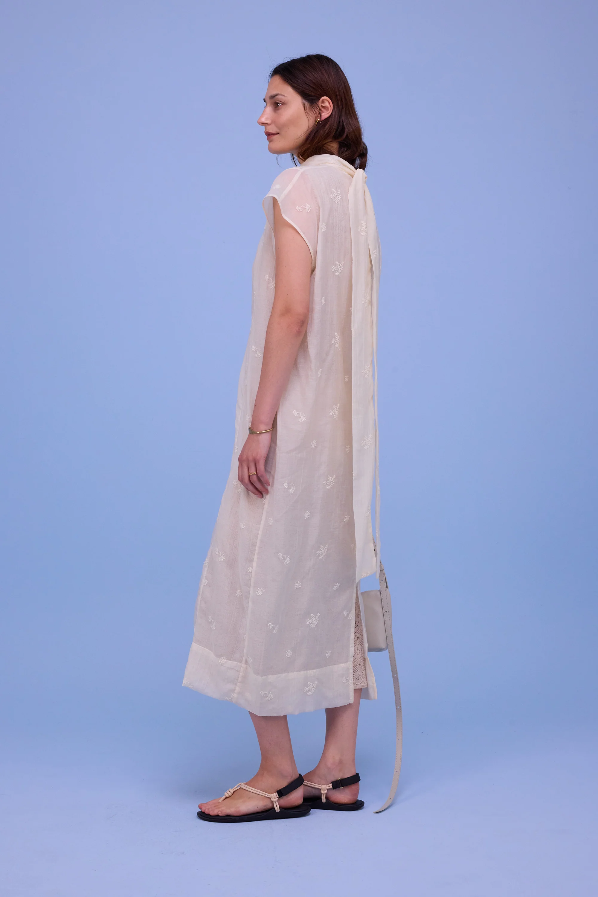 Hazel jurk in ecru verbena - Image 4