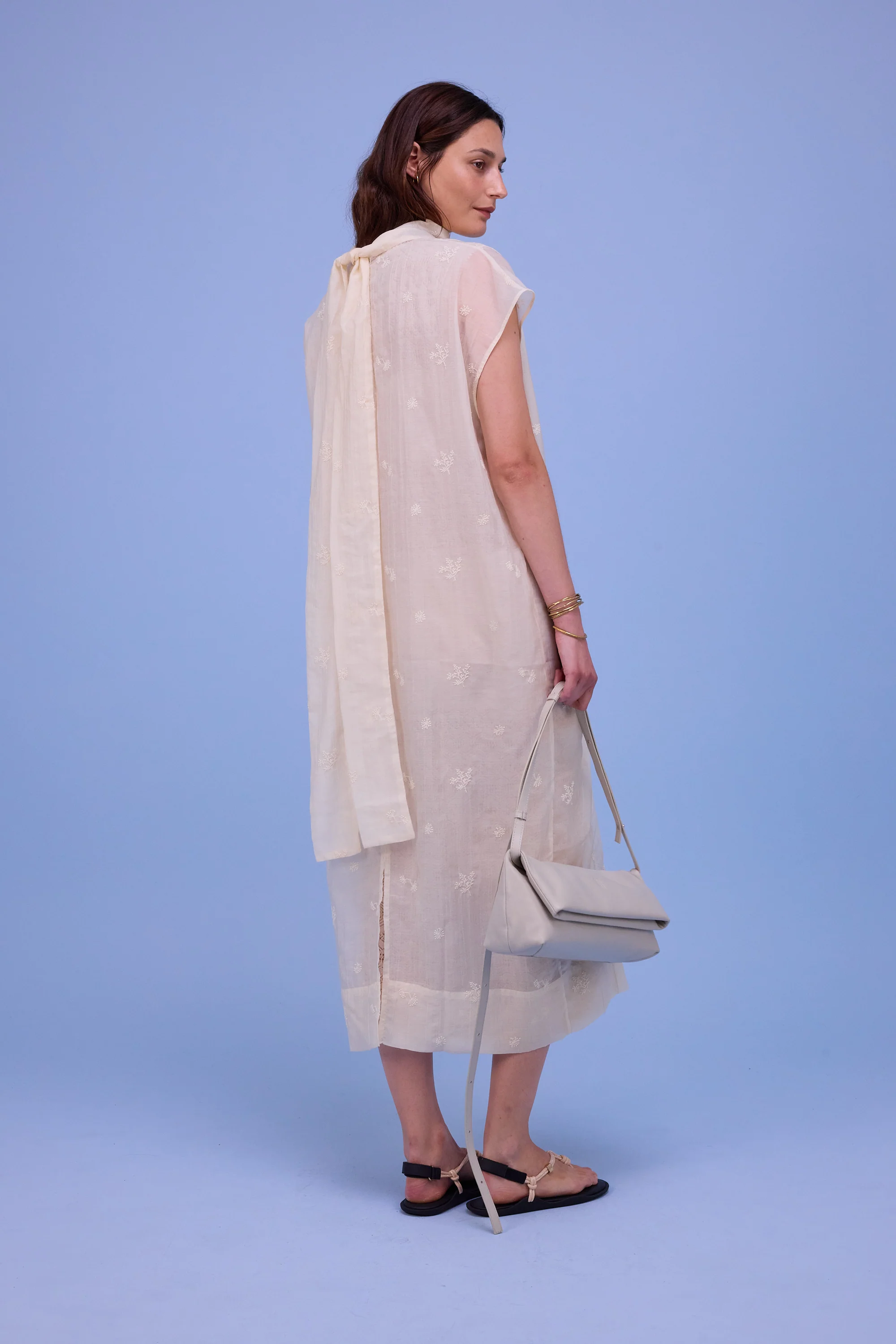 Hazel jurk in ecru verbena - Image 6